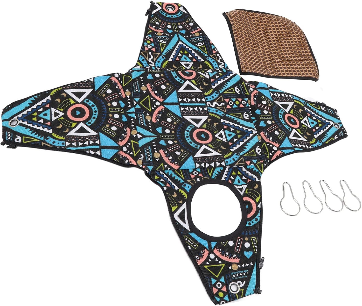 Small Animal Hammock, Soft Hamster Hammock Tent Unfolds as Hammock Canvas, Durable Double Sided Mat with Zipper for Ferret Rat for Hamsters for All 15 * 15 * 15Cm image number 3