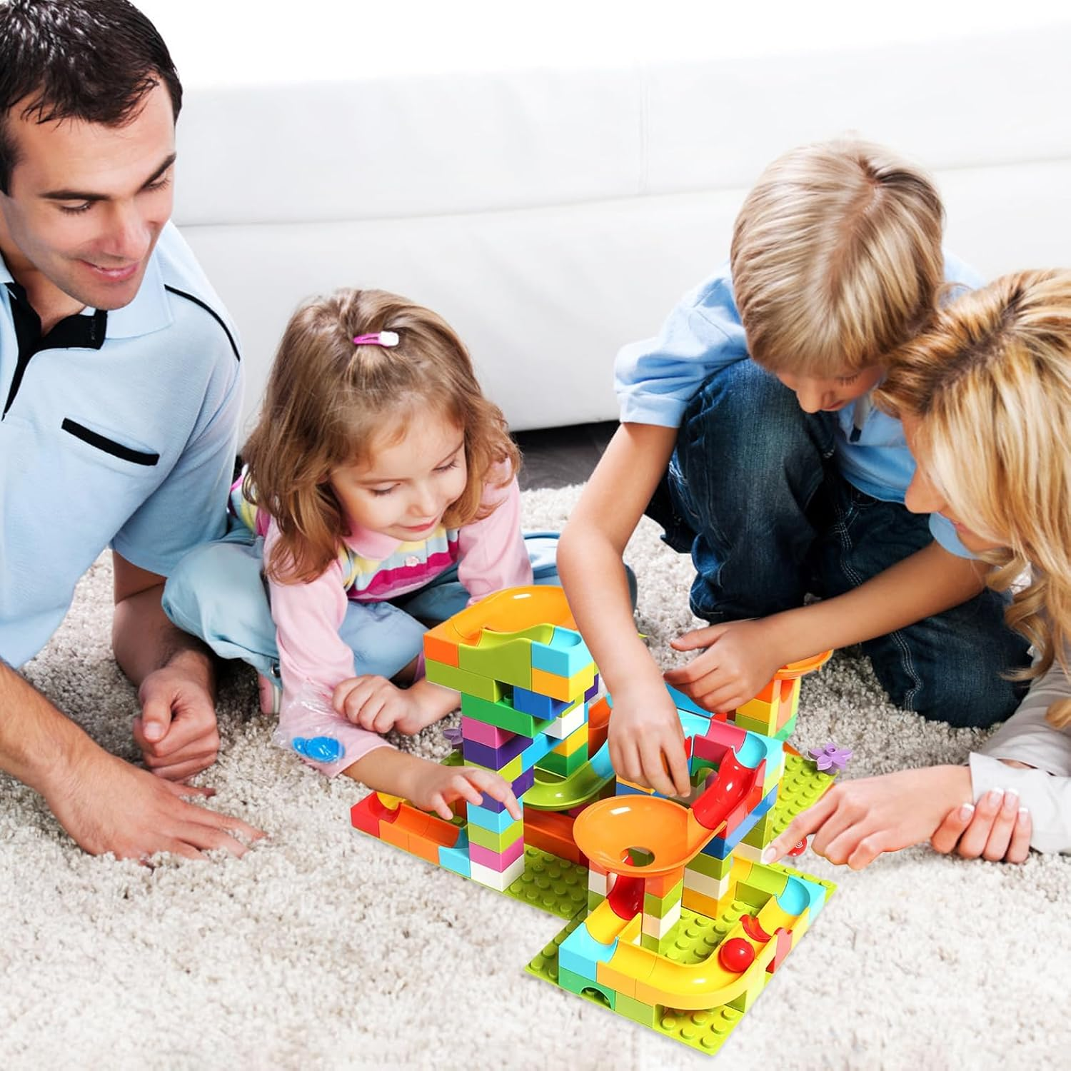 UOCAI 4 Pieces Building Plate, Large Compatible with Duplo Plate, 25.5 X 19 Cm,  Plates,  Plate Set, Base Plate, Base Plate, Clamping Blocks, Matte Plate, Green Building Plates for Girls And image number 3