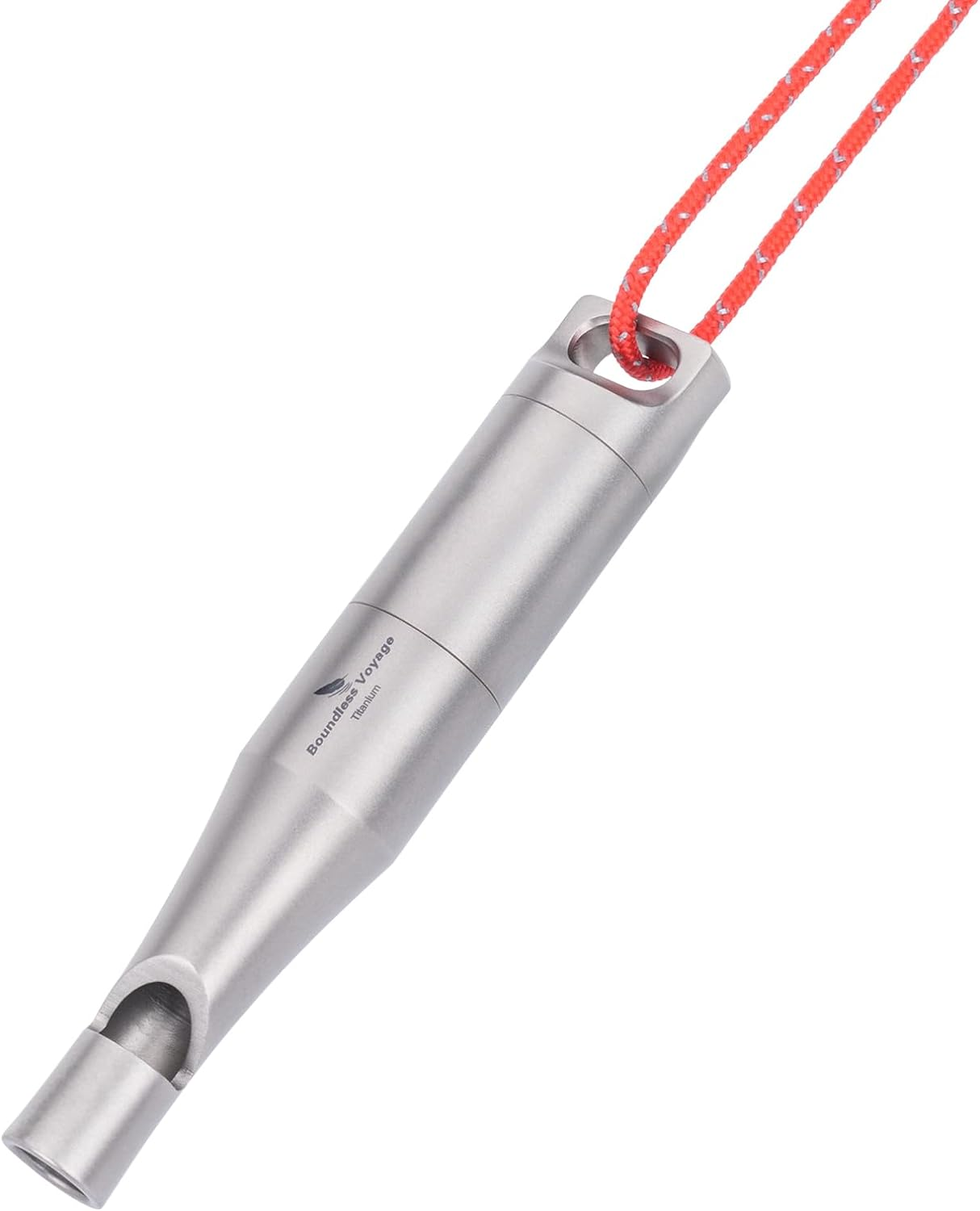 Boundless Voyage Titanium Whistle Emergency Survival Safety Whistles with Lanyard Loud for Outdoor Camping Hiking Coaches Training Sports Keychain Whistle