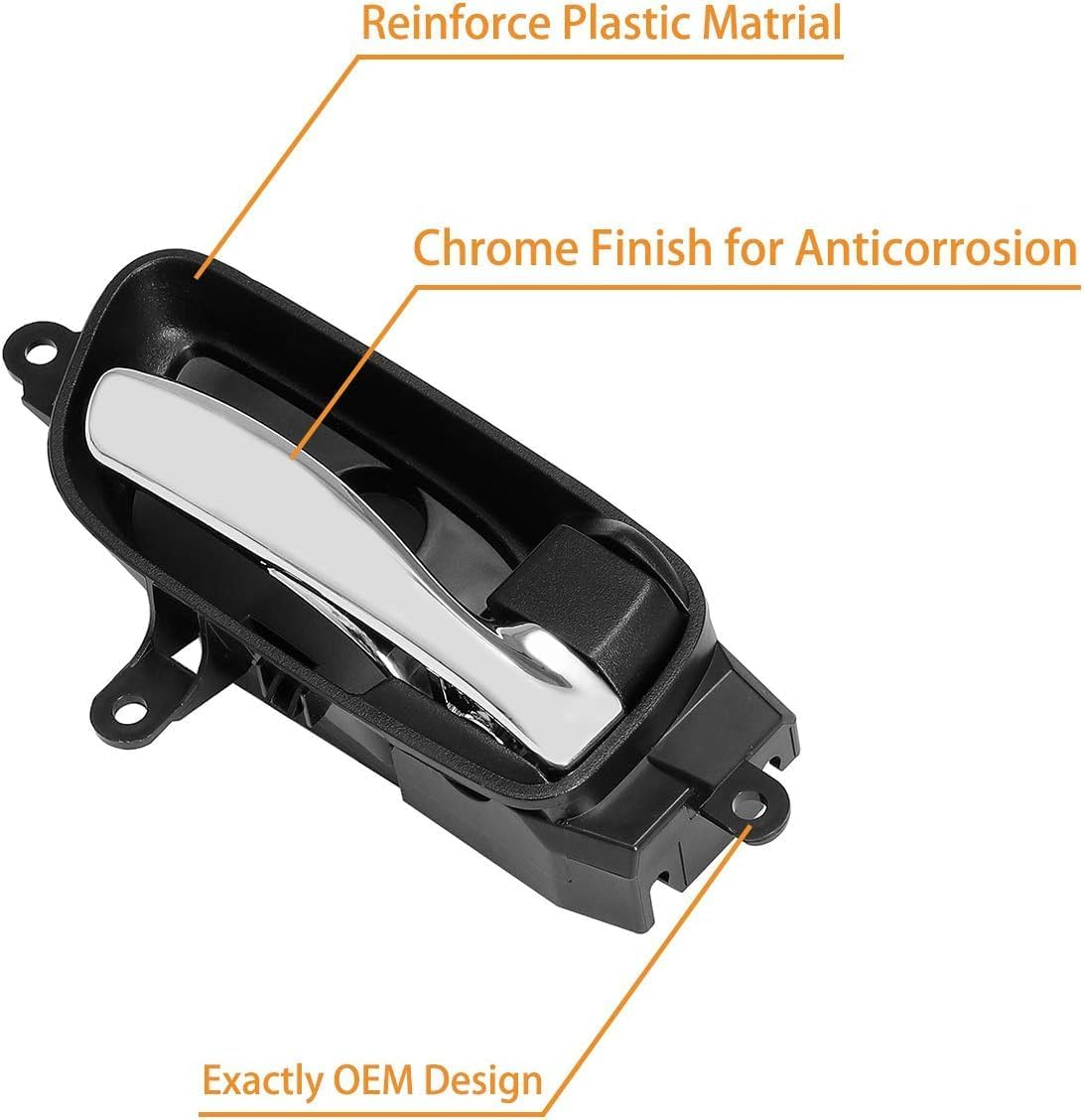 Front Rear Left Right Side Interior Door Handle Fit for Nissan Altima Pathfinder 2013-2017 Titan 2015-2017 Titan XD 2016-2017 Murano 2015-2017, Replaces# 80670-3TA0D, 80671-3TA0D (Driver Side) image number 4