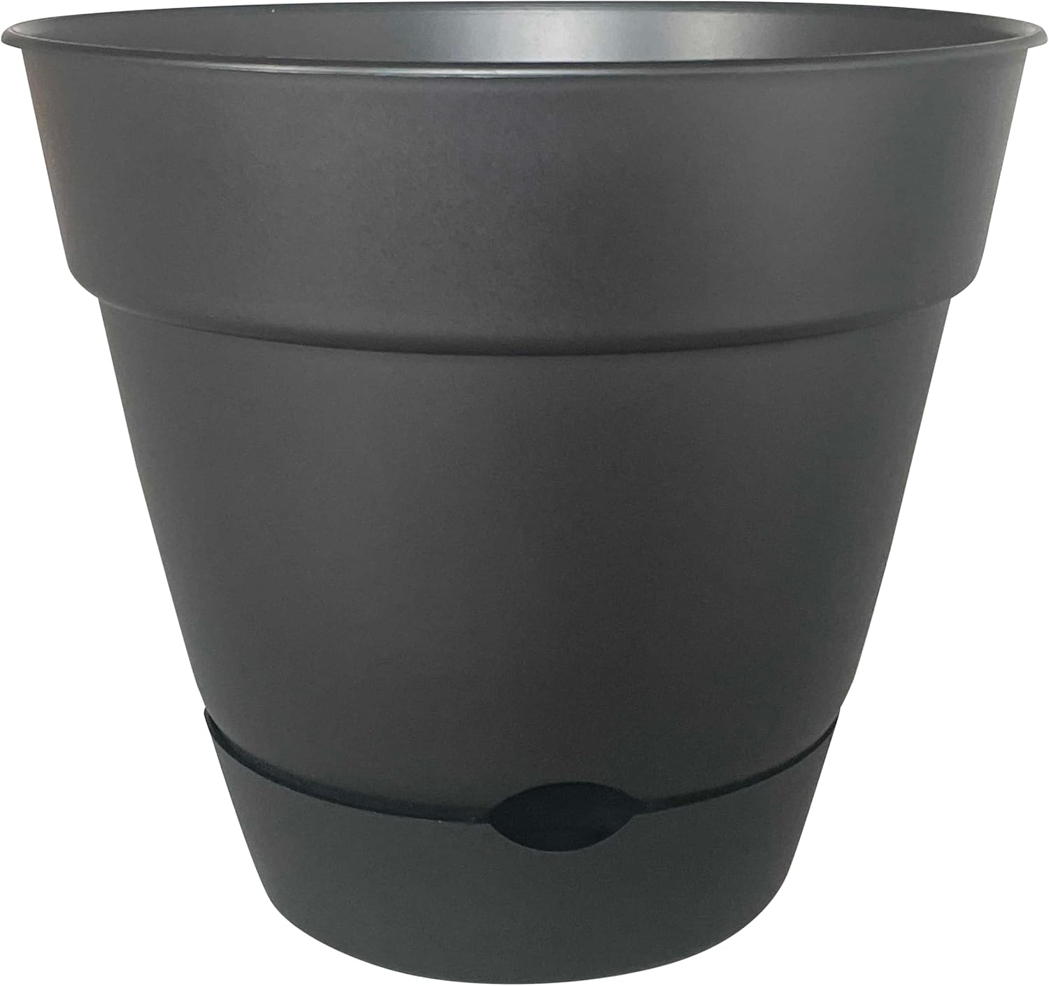 Northcote Pottery Leonard Self-Watering Pot, 20 X 18 Cm Size, Black