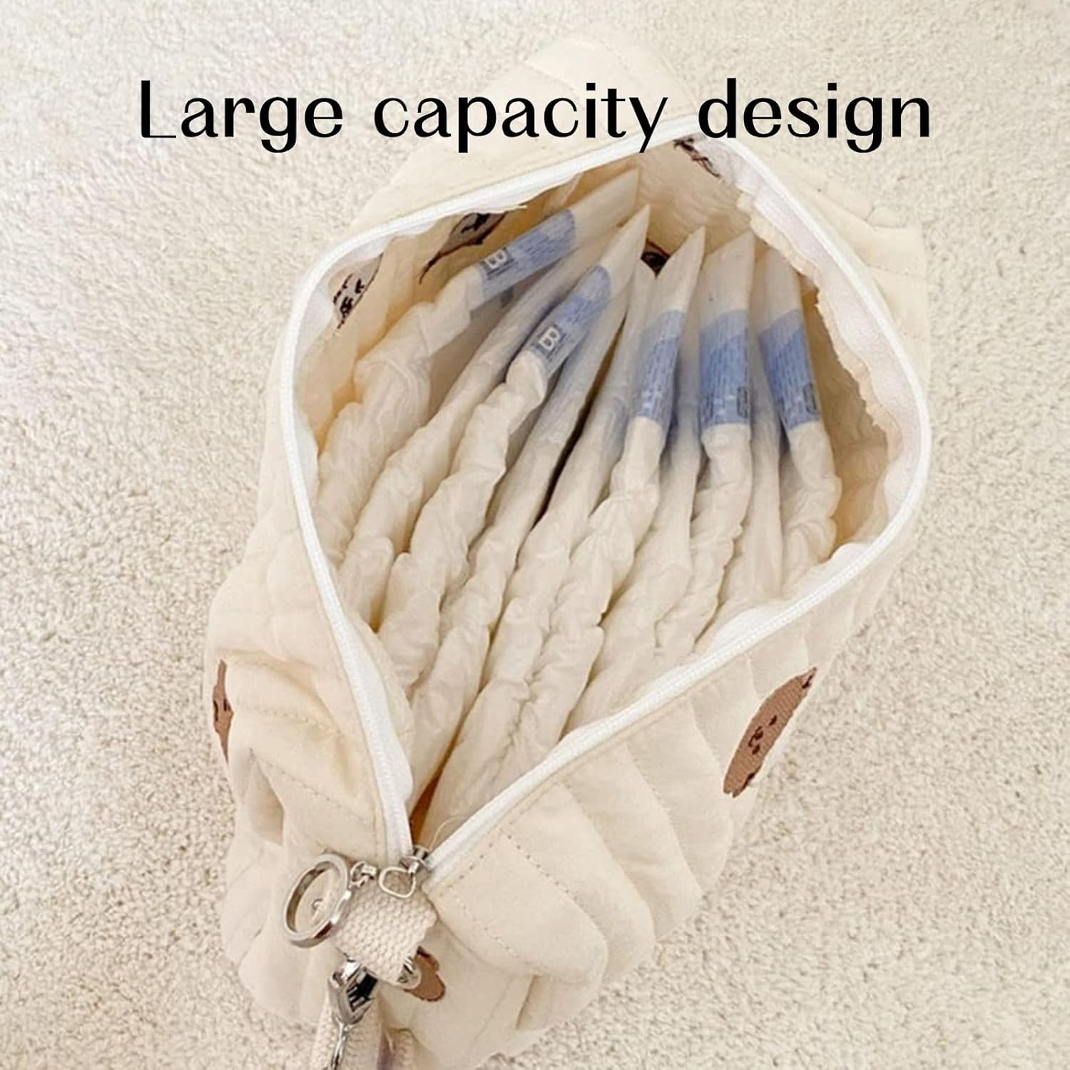 Toddler Essentials Diaper Bag, Roomy & Lightweight Storage Pouch for Nappies, Sturdy Baby Diaper Bag for Travel, Shopping & Outdoor Adventures, Compact Organizer for Modern Parents image number 4