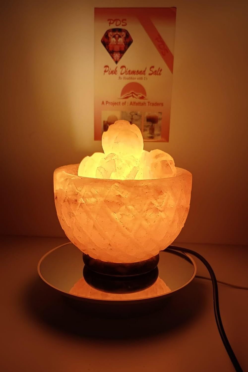 3-4 KG Himalayan Premium Natural Pineappple Fire Bowl Salt Lamp 100% Authentic, Beautifully Hand Crafted Pineappple Fire Bowl Salt Lamp image number 2