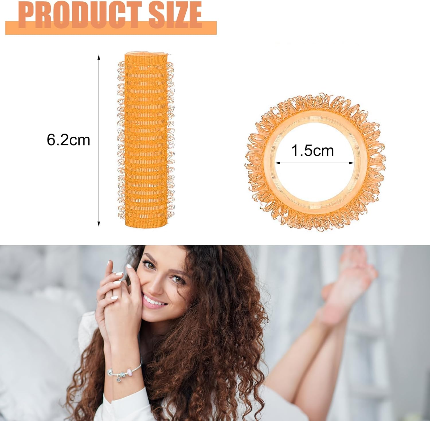 EUYKQNOI Pack of 37 Self-Adhesive Small Hair Rollers for Salon, Hairdressers, Rat, Tail, Comb, Curlers, Comes with a Steel Needle Tip Tail Comb, A, A