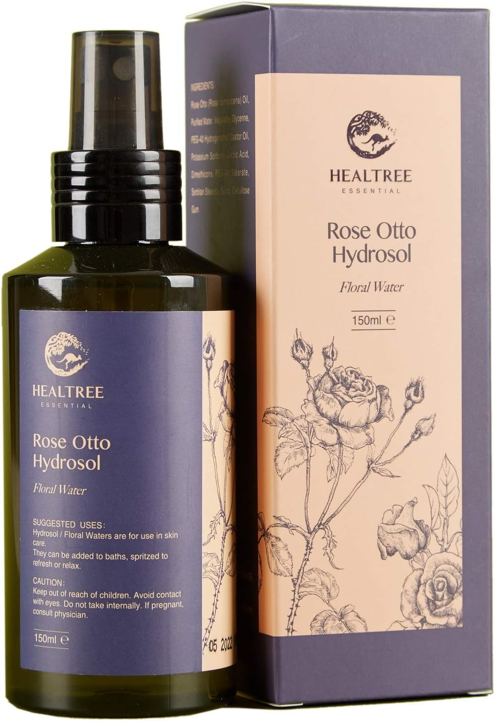 Otto Rose Water - Floral Face Mist for Hydrating Skin & Body Spray Bottle (150Ml) image number 2