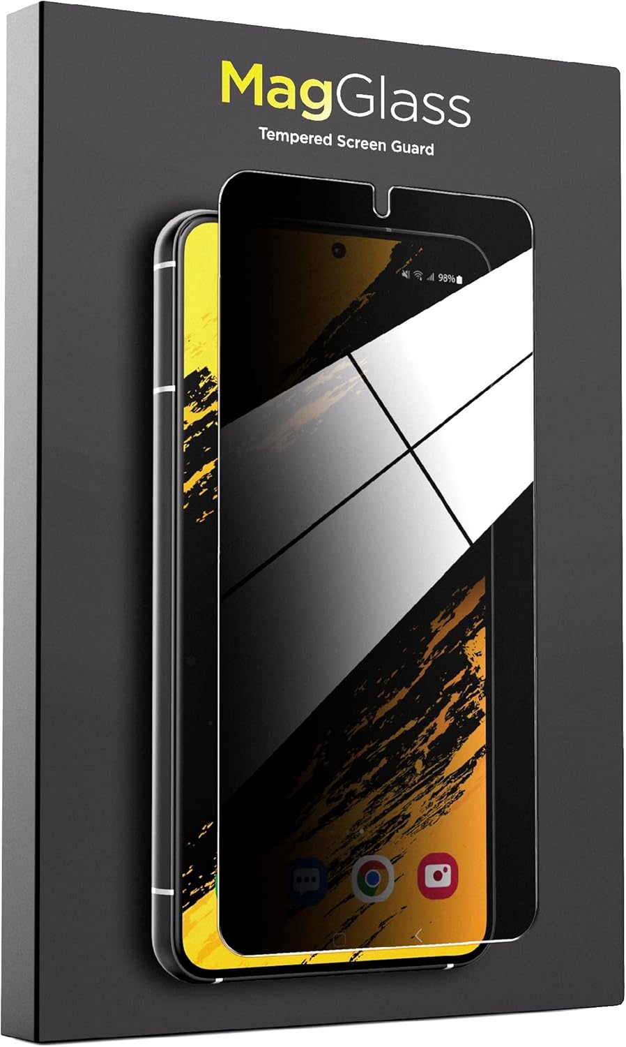 Magglass Designed for Samsung Galaxy S23 Privacy Screen Protector, anti Spy Tempered Glass (Fingerprint Compatible)