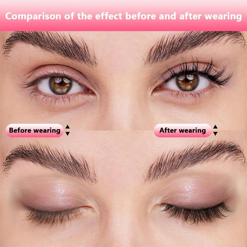 TTPSRY Magnetic False Eyelash Kit Glue Free, Easy to Apply, Natural-Looking Lashes with Magnetic Alignment, Perfect for Beginners and Daily Use(#4) - 3 image number 4