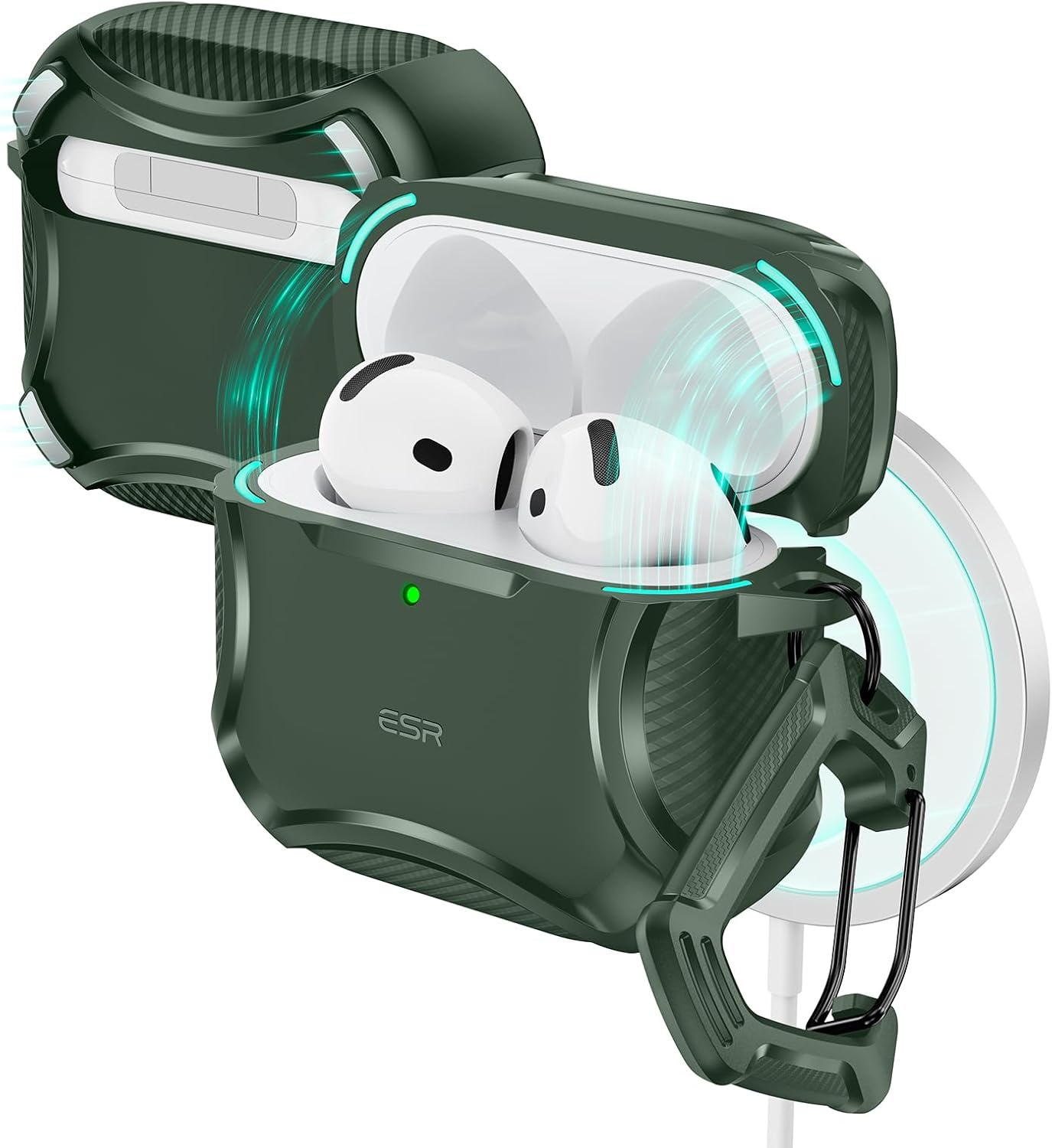 ESR for Airpods Pro 2 Case (Usb-C/Lightning), Compatible with Airpods Pro Case (2023/2022/2019, 2Nd/1St Gen), Compatible with Magsafe, Powerful Drop Protection, Magnetic Lid, Blue