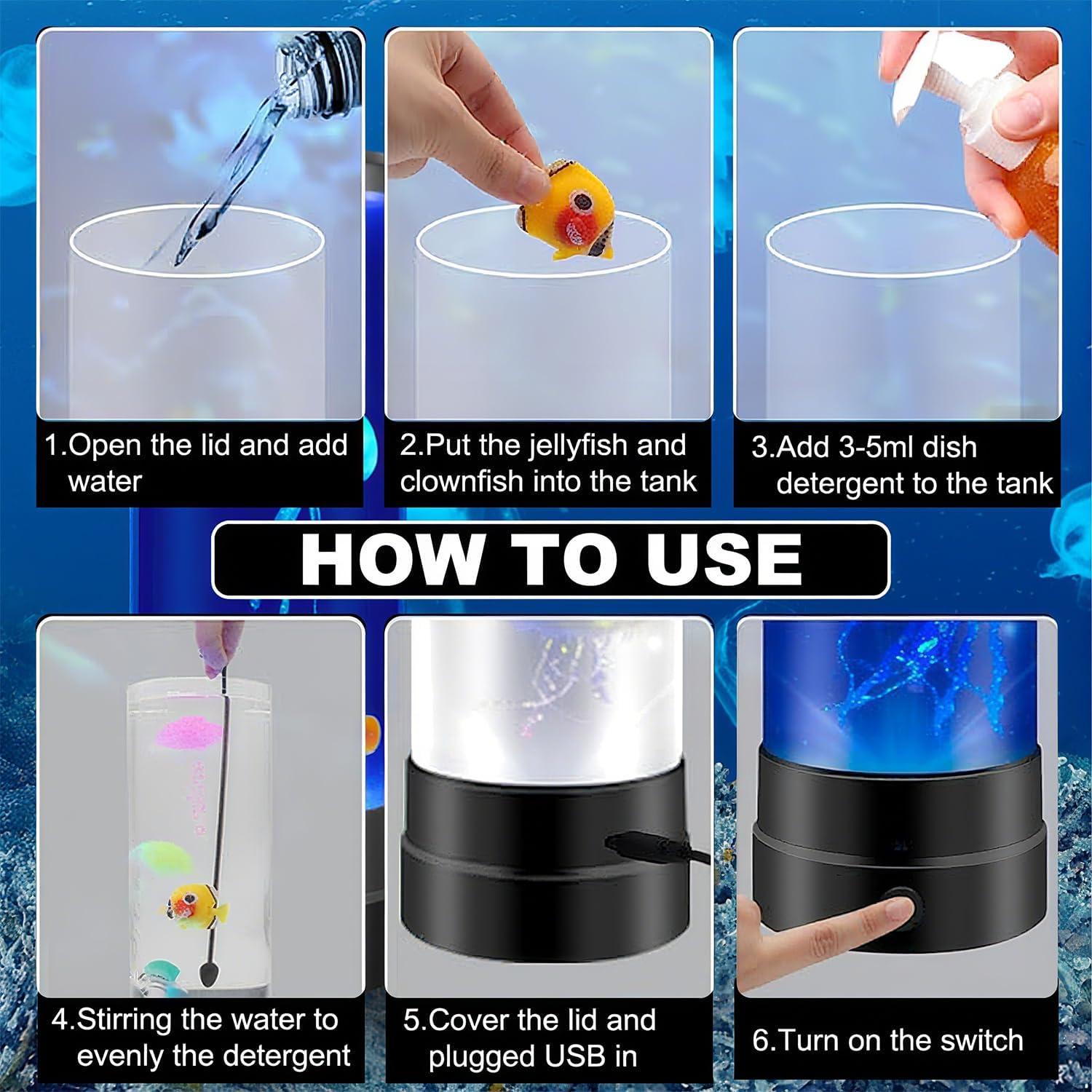 Jellyfish Lamp,Jellyfish Lava Lamp Night Light Mood Light for Kids 17 Colors Changing with Remote Control,Usb Powered Jellyfish Lamp for Adults,Christmas Halloween Gifts for Teen Boys Room Decoration. image number 1