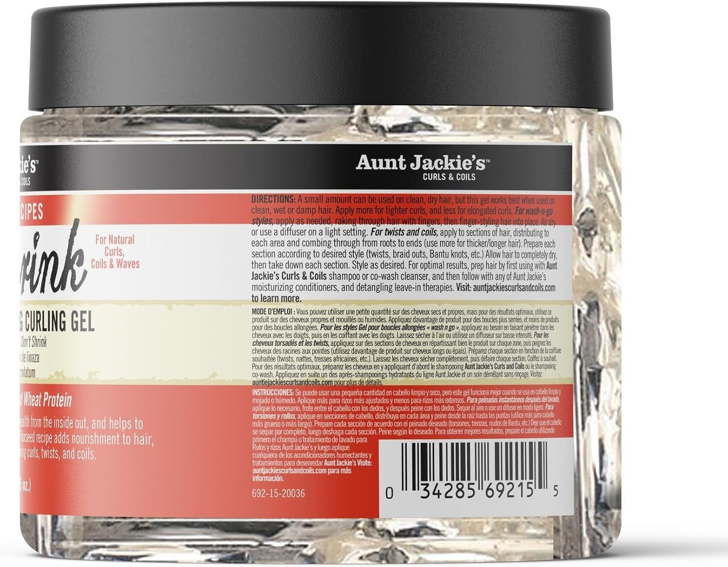 Aunt Jackie'S Don'T Shrink Flaxseed Elongating Curling Gel, 15 Ounce image number 6