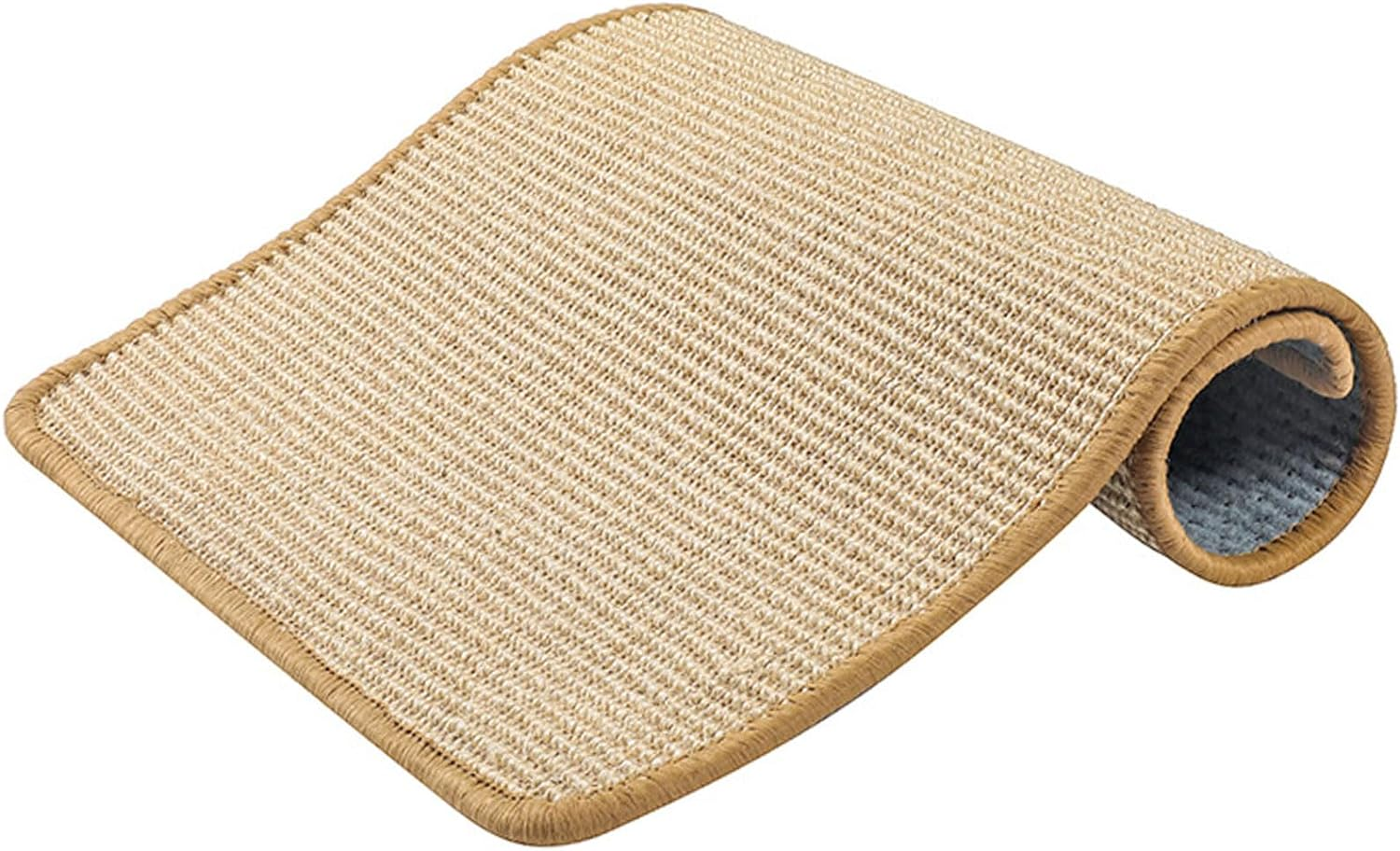 Cat Scratcher Mat, Natural Sisal Cat Scratch Mats, Horizontal Cat Floor Scratching Pad Rug, Protect Carpets and Sofas (Nature Rectangle 40X60Cm) image number 1