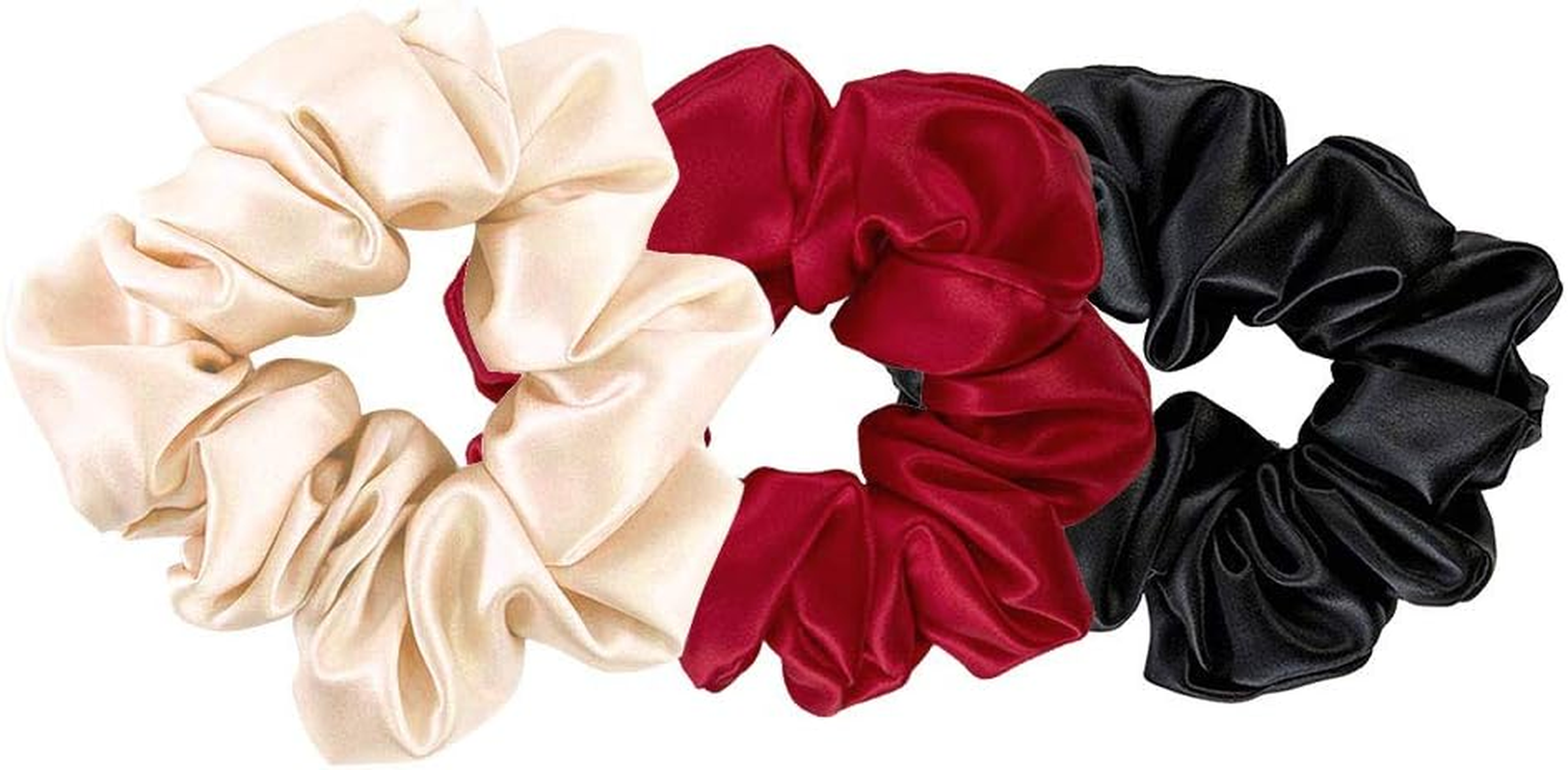 THXSILK Hair Silk Scrunchies Elastic Hair Bands Scrunchy Hair Ties Ponytail Ropes for Women Hair Accessories &ndash; 10 Colors