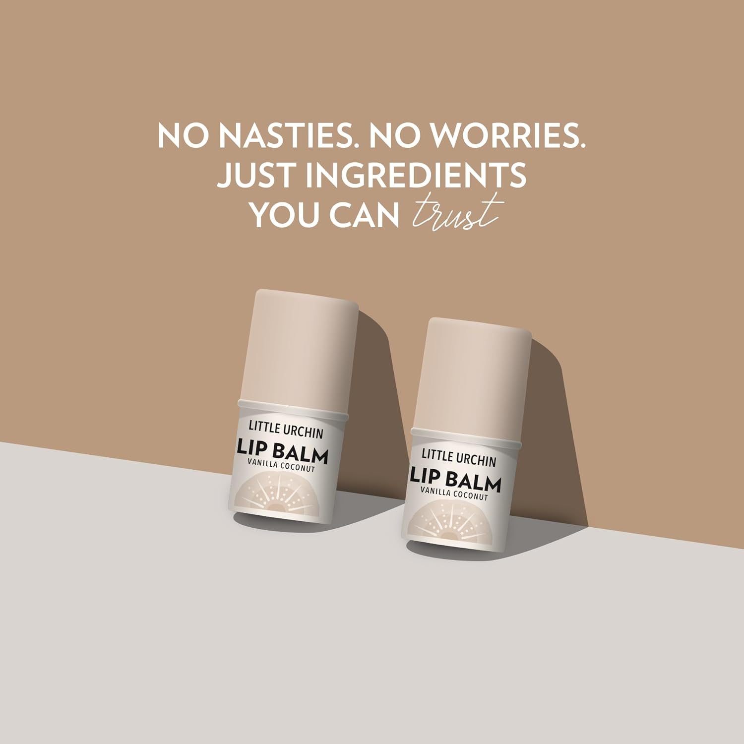 LITTLE URCHIN 100% Natural Lip Balm Vanilla Coconut 4G &ndash; Lip Care with Beeswax, Coconut Oil, Shea Butter & Vitamin E &ndash; Ultra-Hydrating & Nourishing Lip Moisturiser | Made in Australia