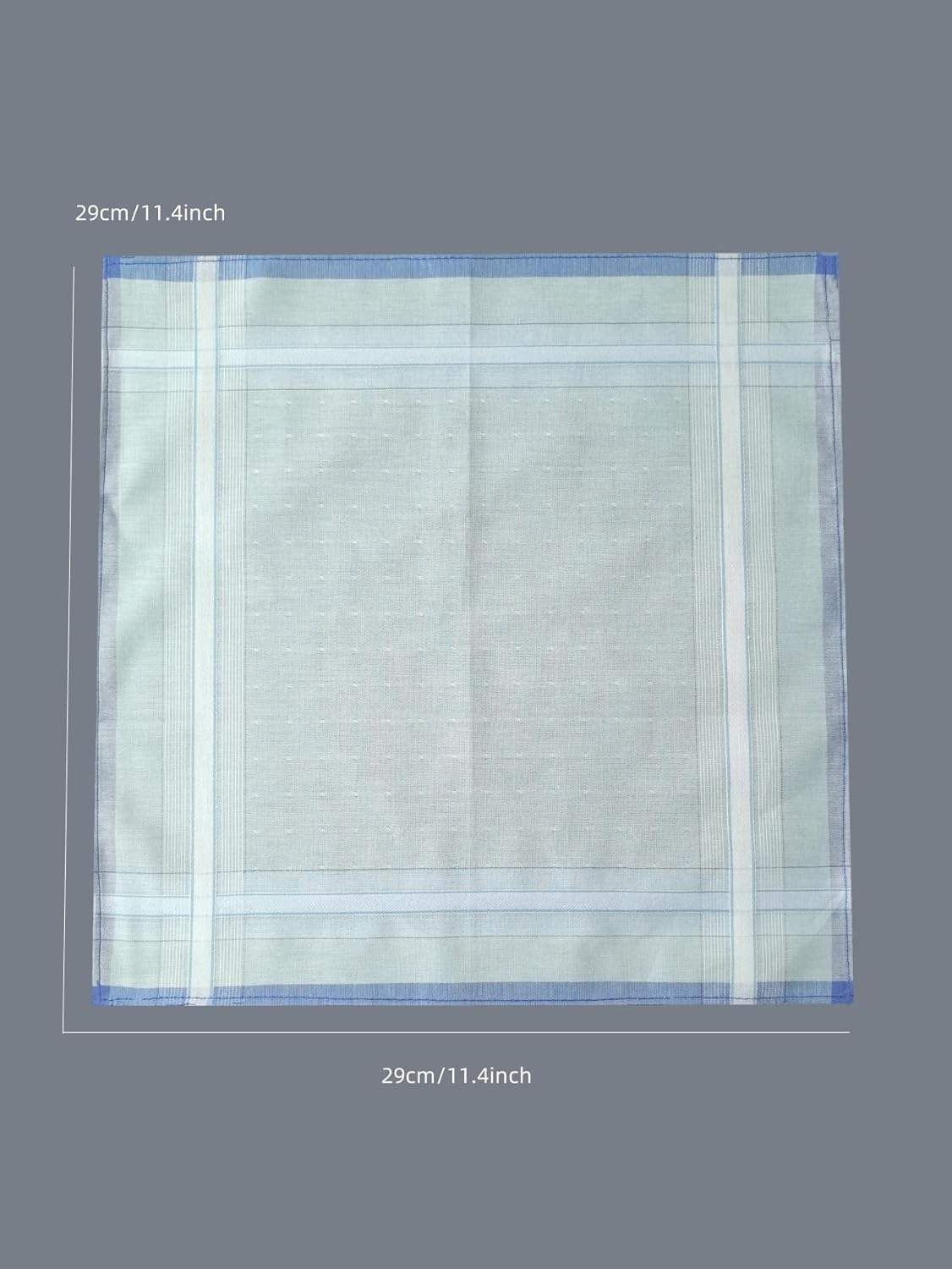 10Pack Quality Women Handkerchiefs | 100% Cotton Classic Large Handkerchiefs | Multicolor Striped and Plaid Vintage Pocket Squares | Suitable for Daily Use and Gifts image number 5