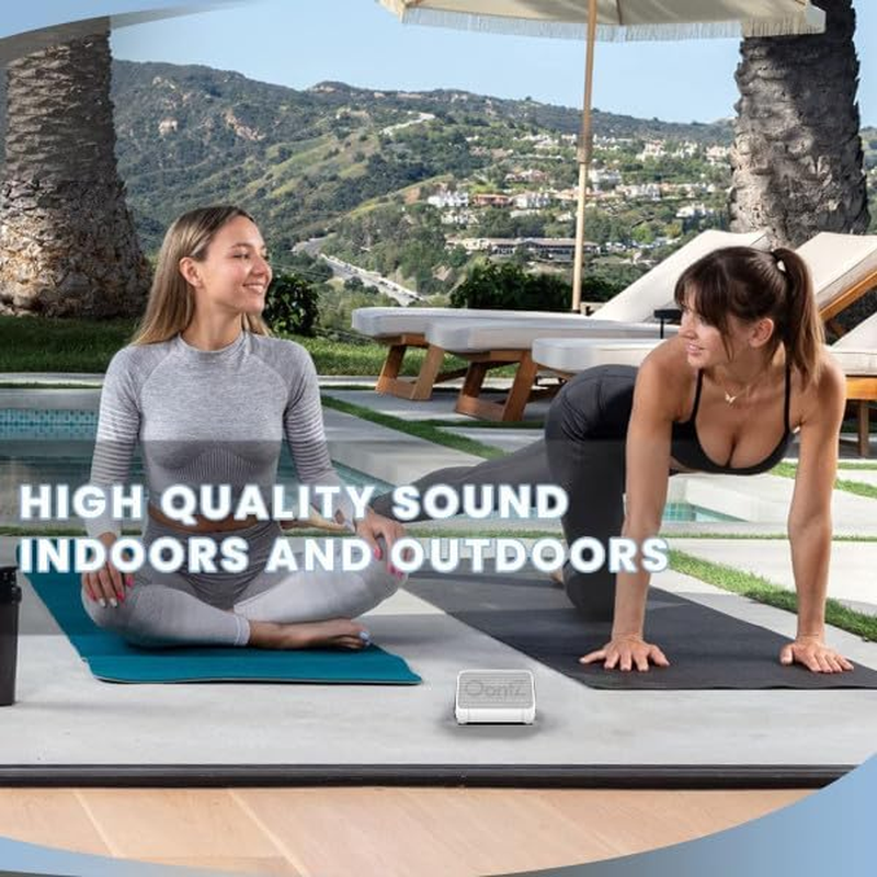 Oontz Angle Solo : Super Portable Bluetooth Speaker Compact Size Delivers Surprisingly Loud Volume Bass 100' Wireless Range, IPX-5 Splashproof Perfect Travel Speaker White Lanyard image number 3