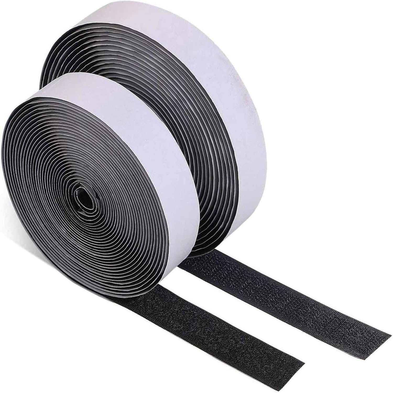 Self-Adhesive Hook and Loop, Hook and Loop Fastener Tape Self Adhesive Tape, Reusable Fastener, Hook and Loop Fastening Tape, Multipurpose Power Cable Organize (Black, 20Mm X 5M)