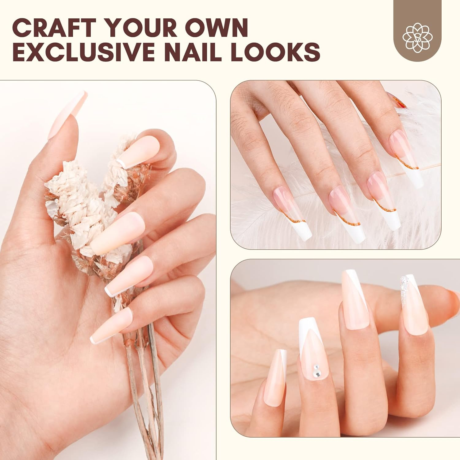 SAVILAND Nail Stamper Kit- 5PCS French Tip Nail Stamp with Replaceable Stamper Head, Clear Silicone Nail Stamping Long Jelly Stamper for Nails with Scrapers for French Manicure Home DIY Nail Art Salon image number 5