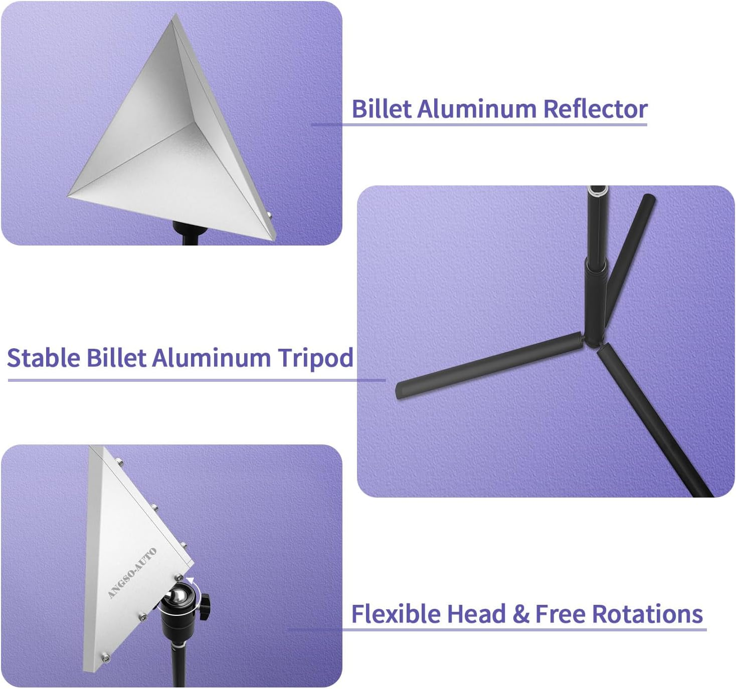 Radar Aiming Corner Reflector Target ADAS Calibration Tool with Stand for Honda Toyota Mazda Kia Ford GM image number 4