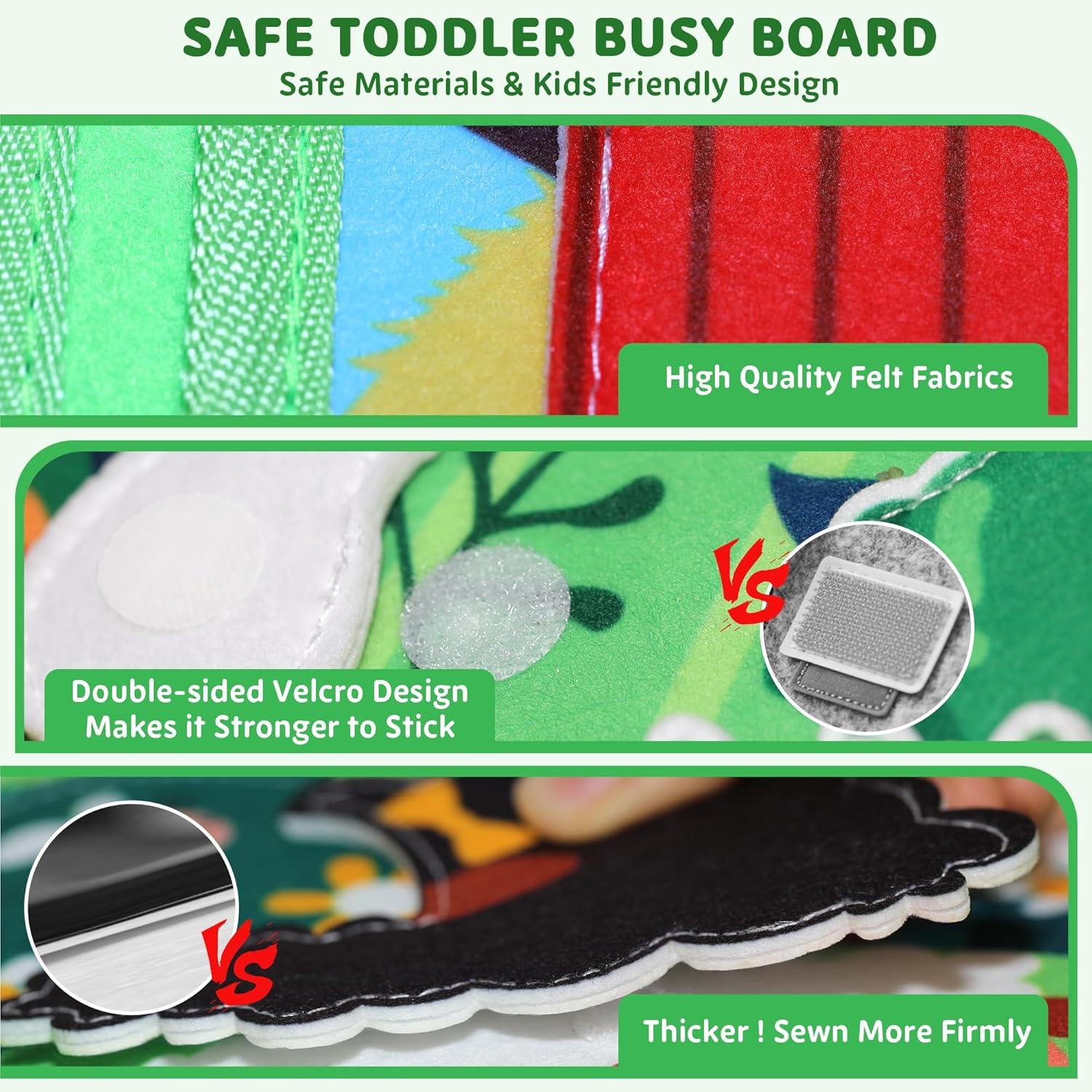 Busy Books Board Toddlers Toys, 20 in 1 Farm Sensory Board Montessori Early Education Learning Toys for Toddlers 1-3, Interactive Activity Book Airplane Travel Toy for Boys Girls 1 2 3 4 5 Years Old image number 5