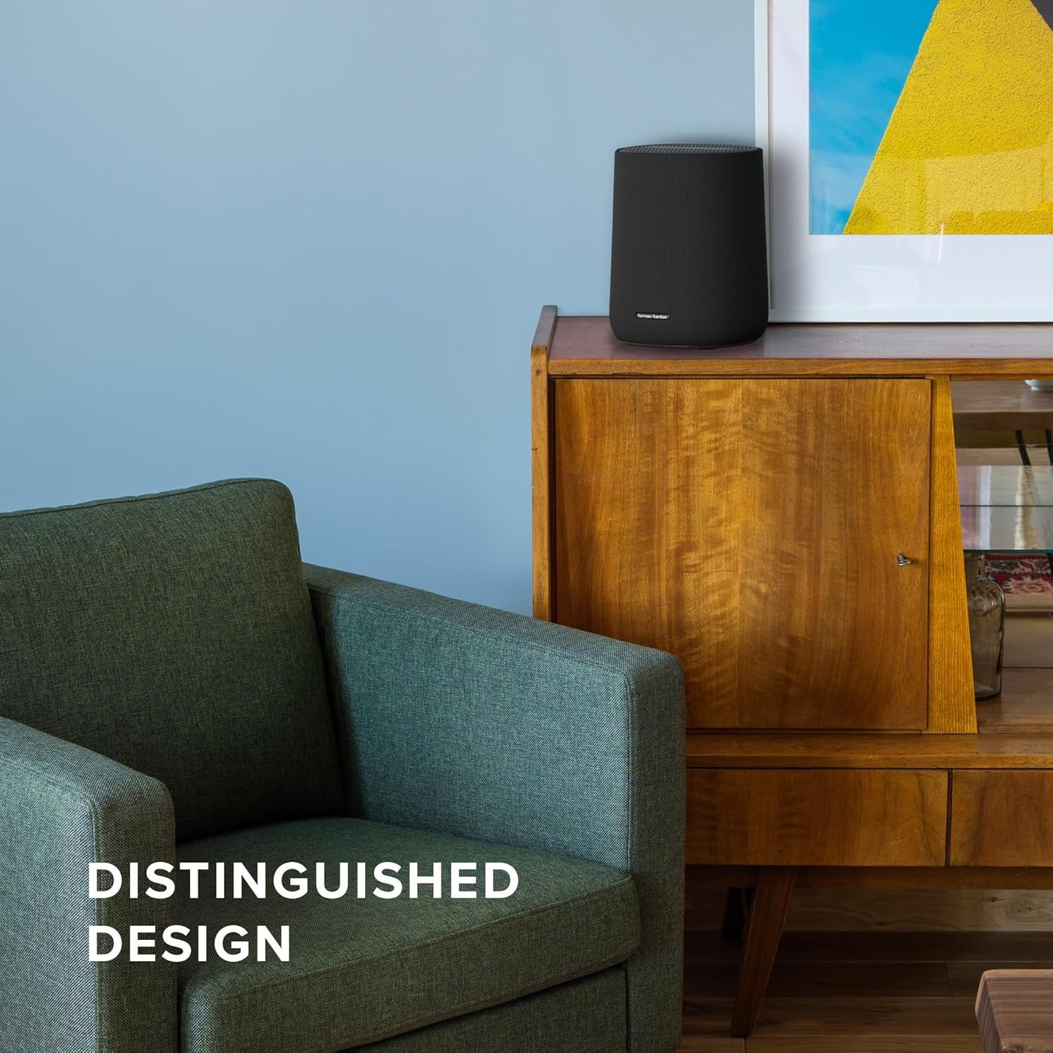 Harman Kardon Enchant Speaker, Dolby Atmos Music for 3D Spatial Sound, Bluetooth and Wi-Fi with Airplay, Chromecast Built-In and Spotify Connect, Distinguished Design, Black