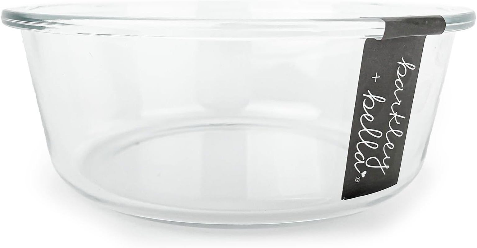 Barkley & Bella Dog Bowl Ecoglass 800Ml, Transparent - Dog Bowl, Environmentally Friendly Materials, Durable, Dishwasher-Safe, Heavyweight Stability,