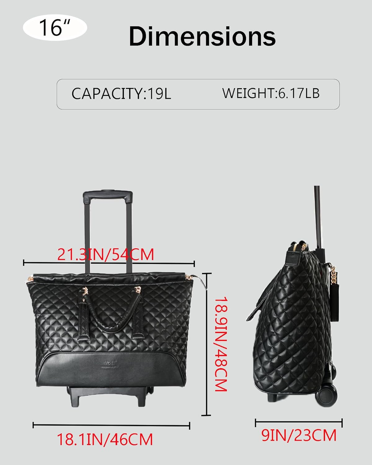 VH&GRED Lightweight Carry-On Luggage Small Trolley Bag Suitcase Female Boarding Bag Short Trip Luggage Trolley Case 16 Inch Fashion Suitcase image number 3