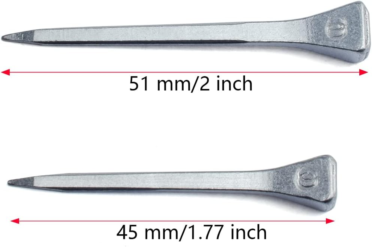 Aifeier ET Stainless Steel Horseshoe Nails Horse Hoof Nails Fix Lead and Glass Stop Blocks for Horse Racing Training Riding Equestrian Sporting, 20X1.77 Inch & 20X2 Inch image number 2