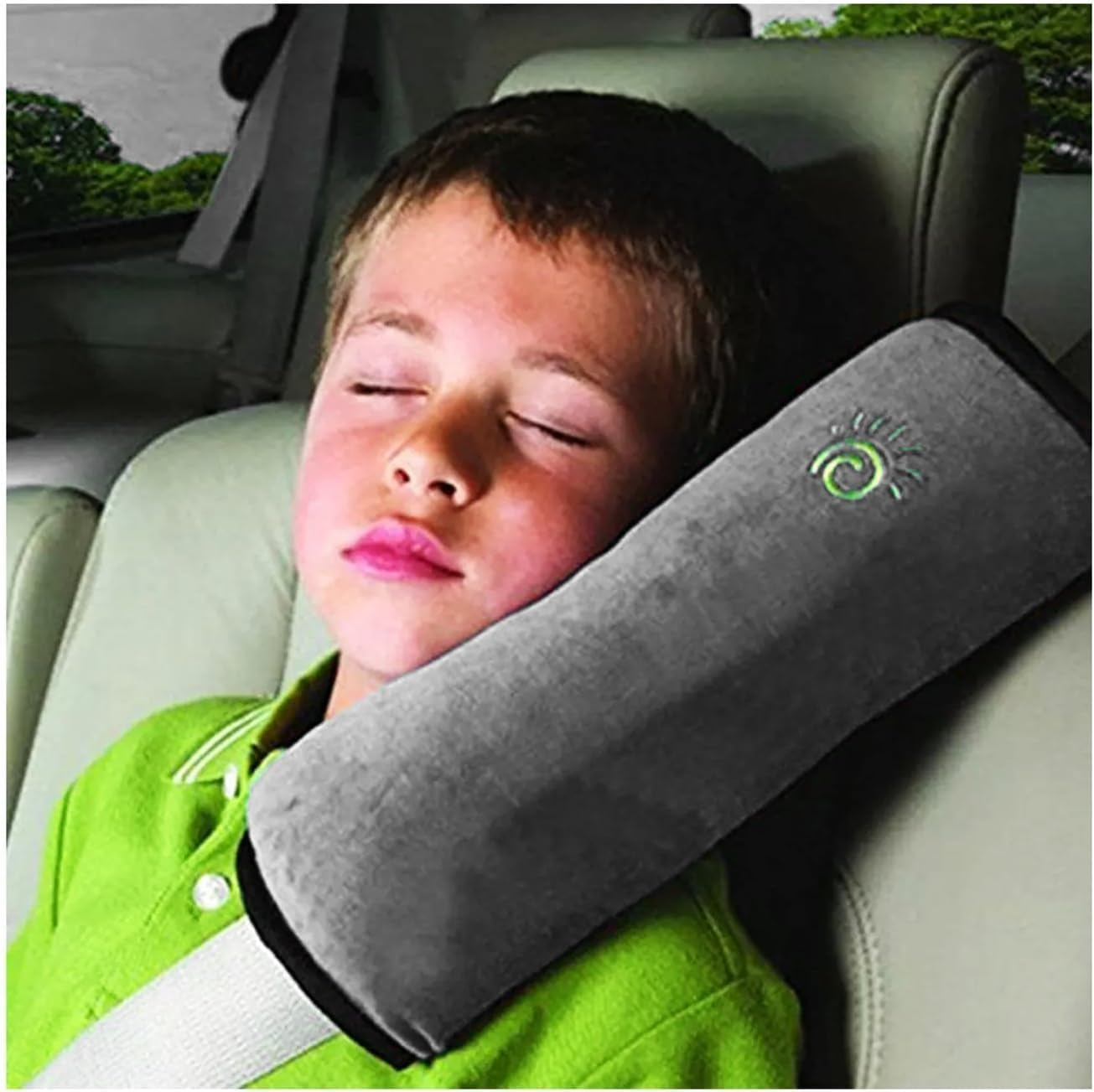 Seatbelt Pillow Car Seat Belt Covers Adjust Vehicle Protect Shoulder Pad Safety Belt Protector Cushion Soft Neck Sleep Pillow for Kids Baby Adult (Grey) image number 3
