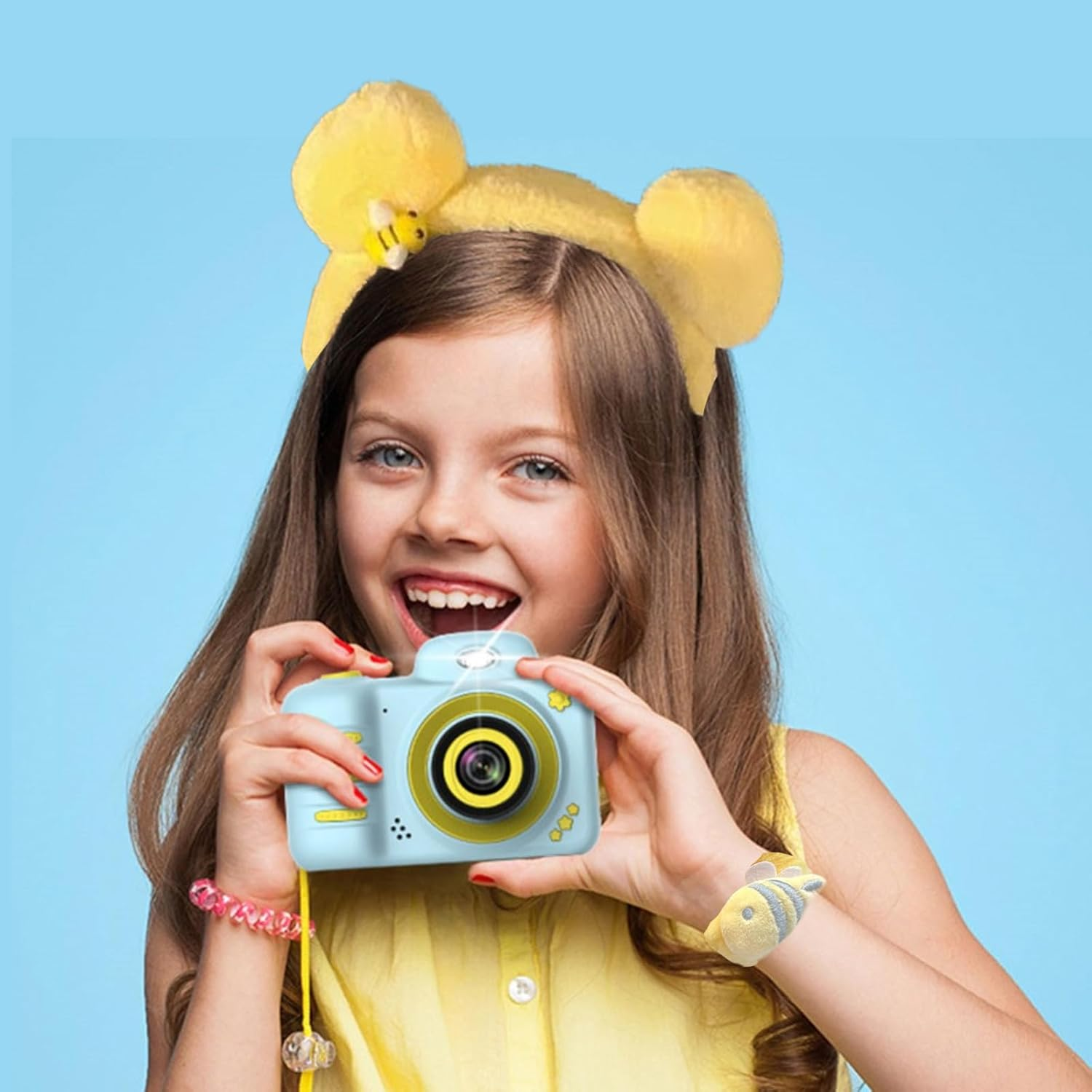 Kuskins Bear Ears Headband & Wristbands Set (3-Piece) &ndash; Plush Spa Headband with Elastic Hair Ties, Cute Animal Ear Hairband for Women, Cosplay & Halloween image number 5