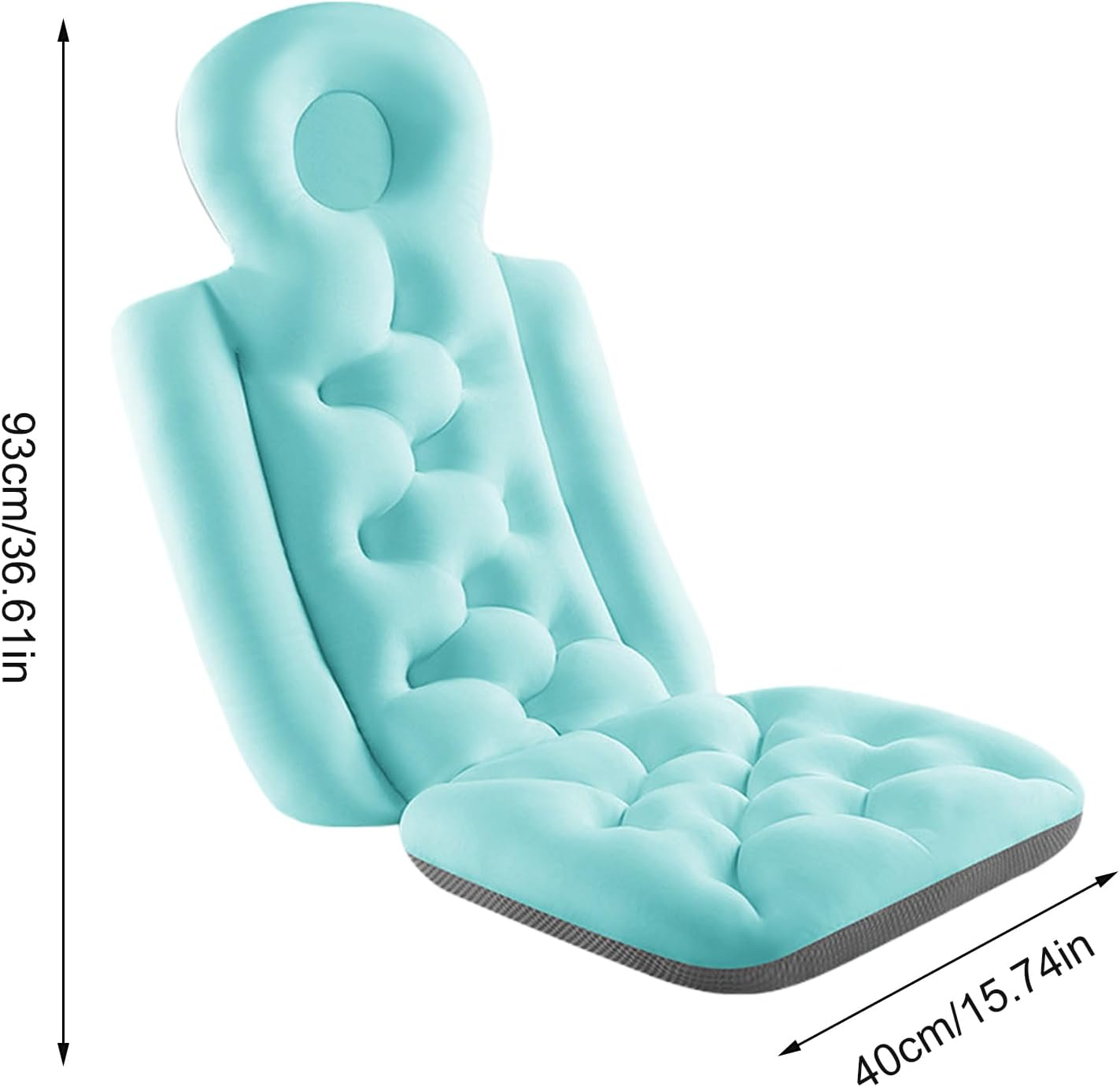 Full Body Bath Cushion Back Cushion 93 X 40 Cm Thick Full Body Bath Cushion Mat Cushion for Bathtub Headrest Neck Shoulder Supports Relaxation Spa for Immersion in the Bath image number 1