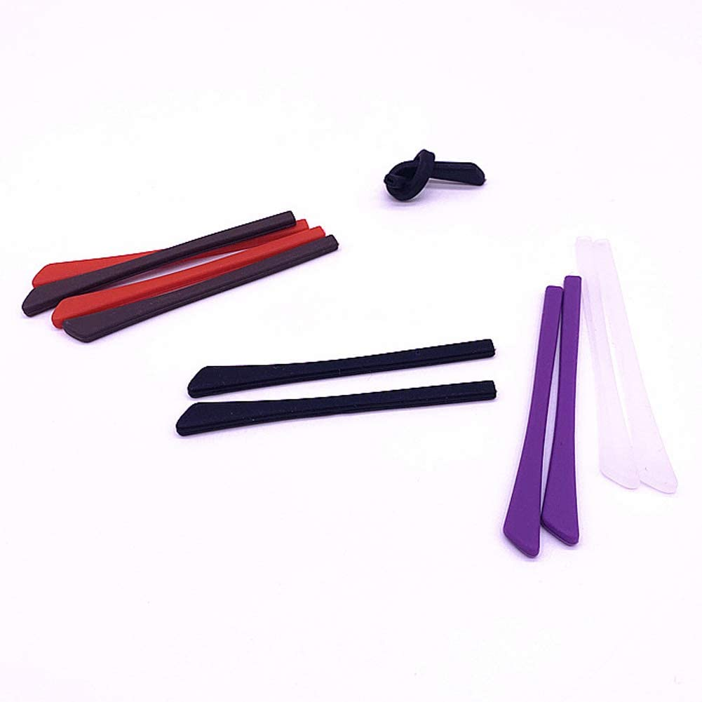 5 Pairs Silicone Anti-Slip Eyeglass End Tips Ear Sock Pieces Tube Sleeve Glasses Retainers Eyewear Comfort Replacement Tips for Thin Metal Eyeglass Legs, Inner Hole Size: 1X2MM image number 4
