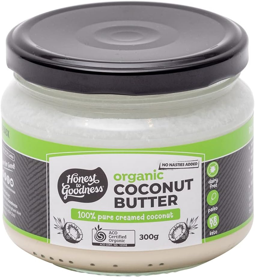 Honest to Goodness, Organic Coconut Butter, 300 Grams - a Nutritious, Melt-In-Our-Mouth Spread Made from 100% Certified Organic Coconut Flesh. Staple for Paleo, Keto and Vegan Diets. image number 3