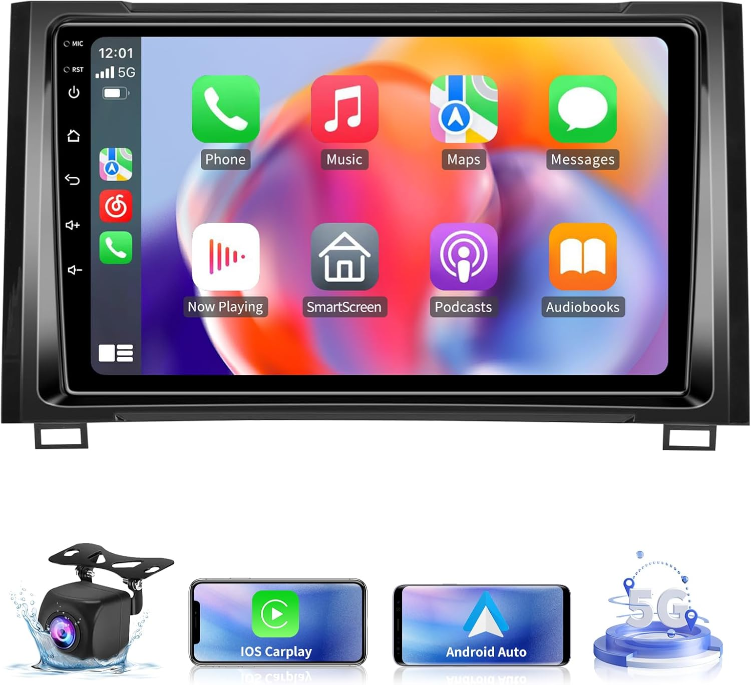 Android 13 Radio for Toyota Tundra 2014-2018- Wireless Carplay and Android Auto GPS Navigation - 4GB+64GB