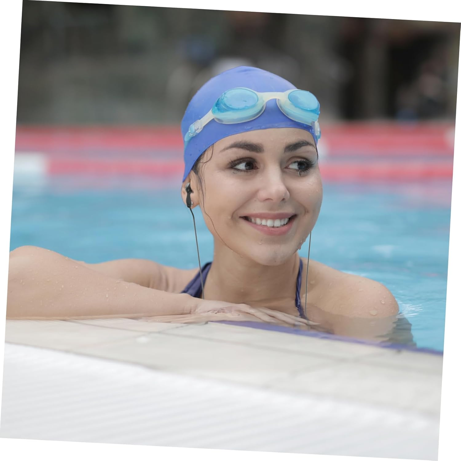 POPETPOP Waterproof Swimming Earphones 2Pcs In-Ear Ear Protection Plugs 3.5Mm Ear Hook Design for Adults Surfing Bathing Underwater Use image number 2