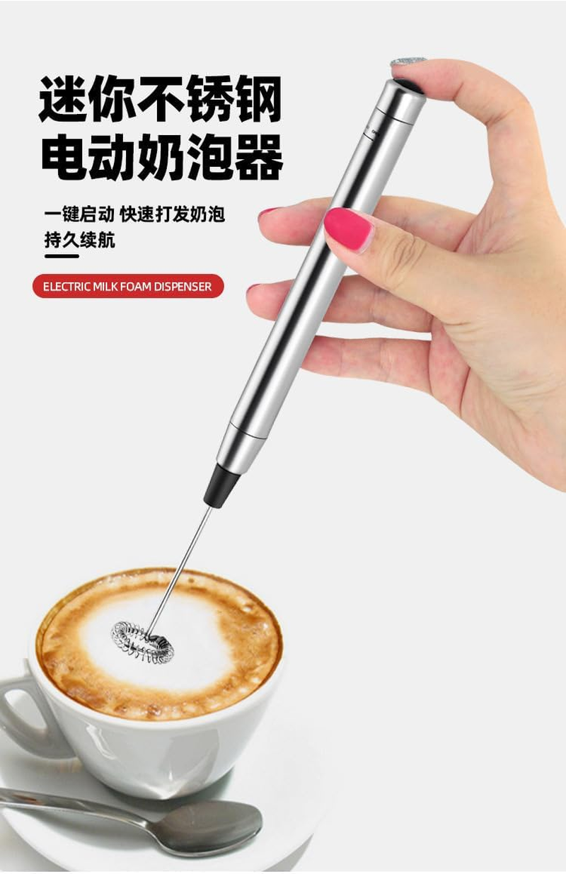 Stainless Steel Electric Whisk Hand Blender Mini Milk Frother Whisk Small Milk Frother Machine/1693 image number 2