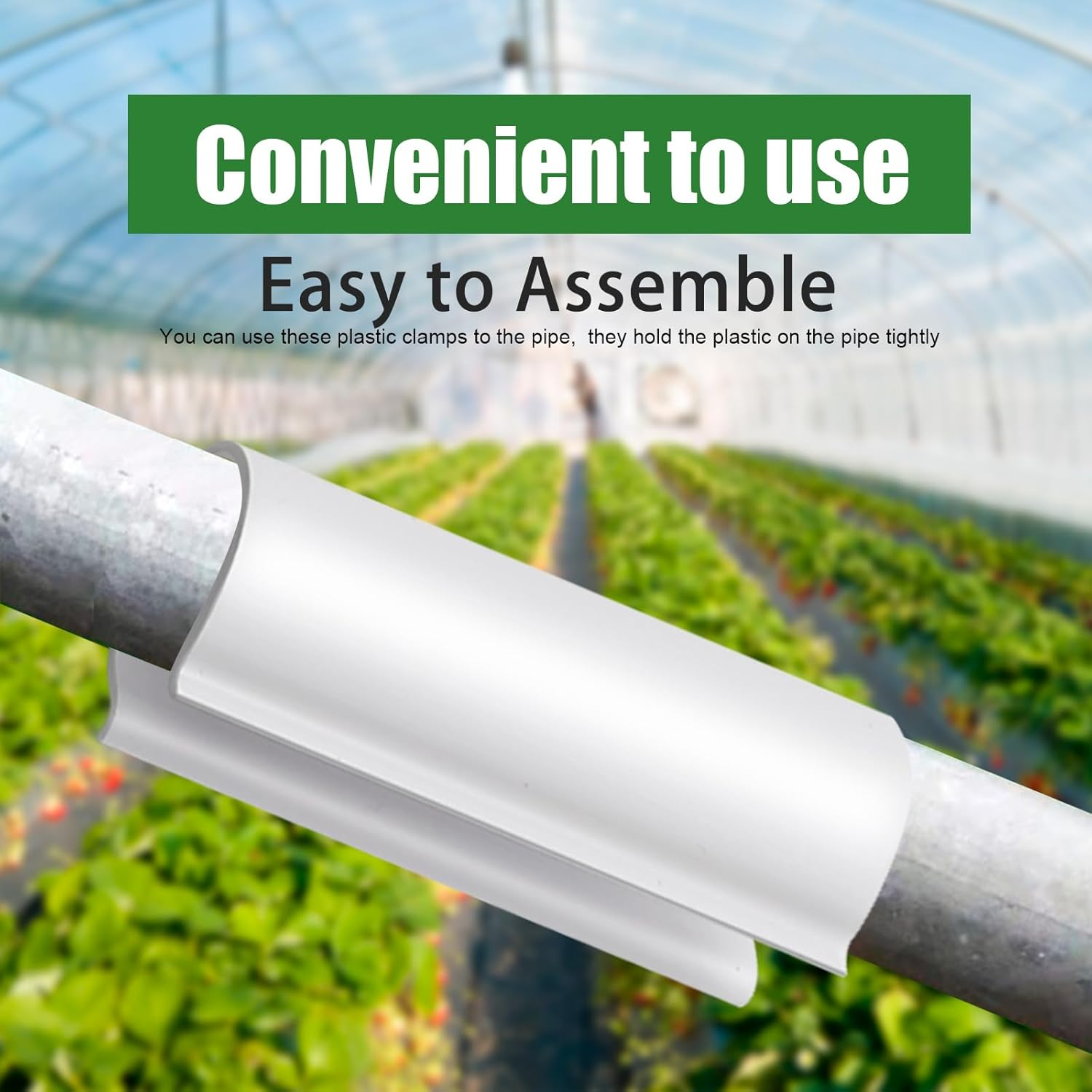 20Mm 32-Piece ABS Snap Clamp Set, Green, 2.4" Width (For 1/2" PVC Pipe) image number 6