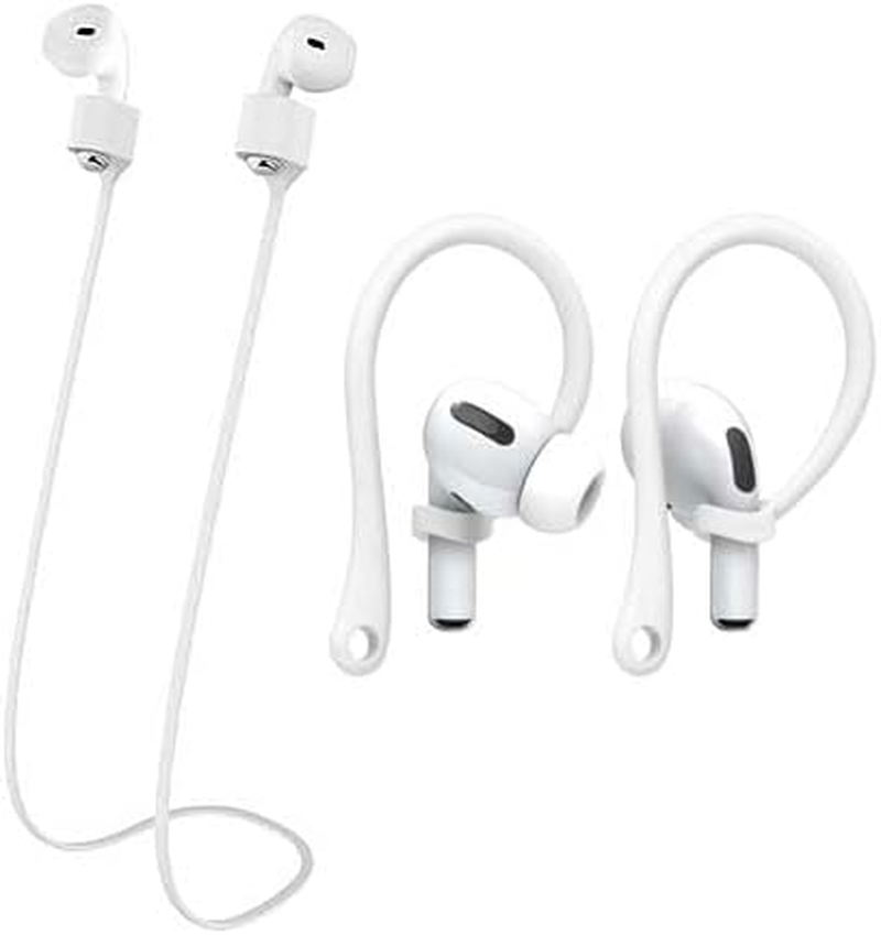 Airpods Accessories:2 Pack Ear Hooks and Magnetic Anti-Lost Neck Strap Lanyard for Airpods,Magnetic Anti-Lost Design,Lightweight,Easy to Fix. Suitable for Daily Use, Sports, Outdoor Trips. image number 2