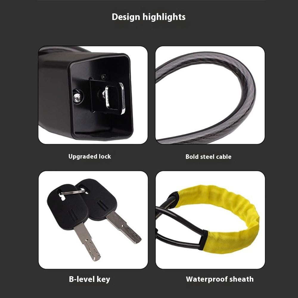 Meichoon Steering Wheel Lock Multi-Functional Seat Belt Lock Anti-Theft Prevention Device for Car Truck SUV Van Black