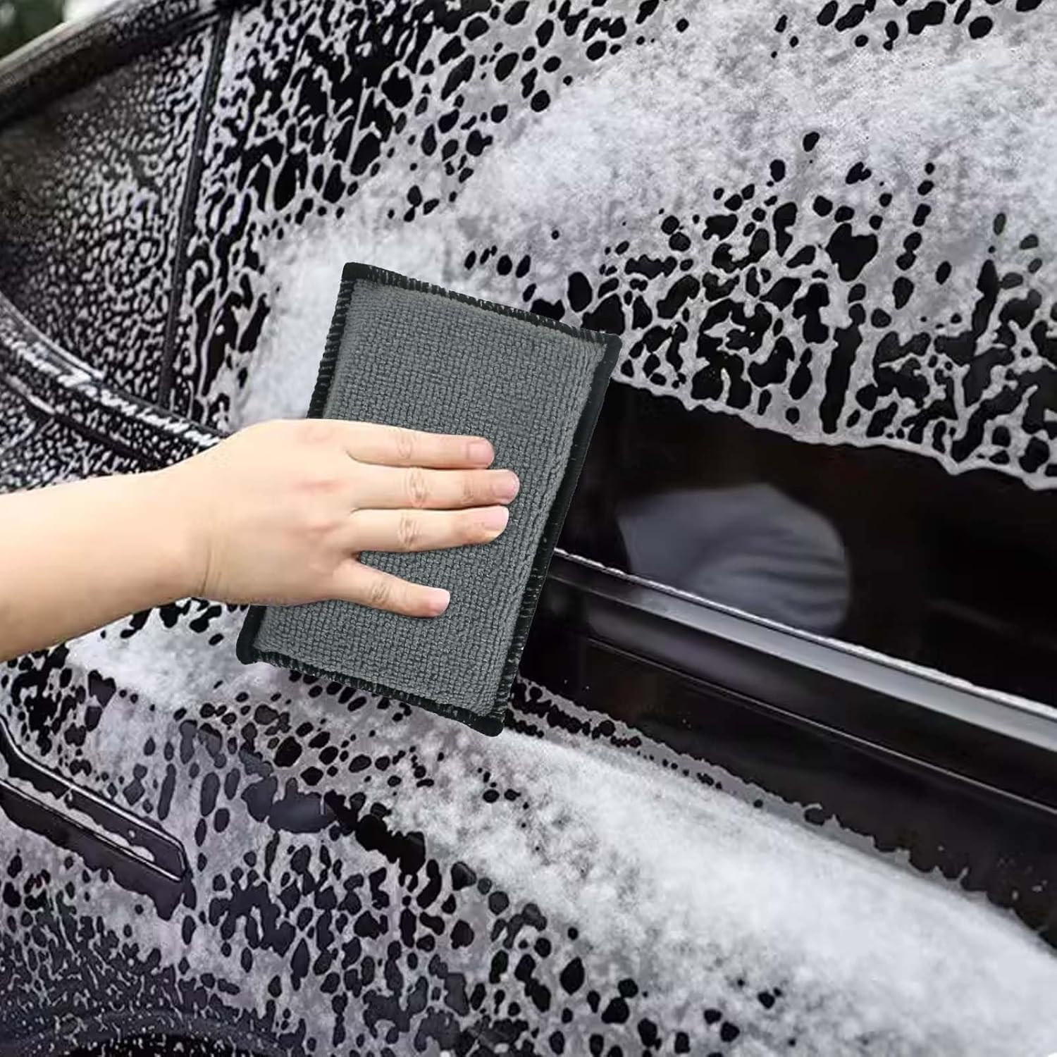 Scrub Ninja, 4 PCS Car Interior Cleaning Sponge, Interior Scrubbing Sponge, Auto Detailing Scrub Pads for Plastic Leather Upholstery Cleaning image number 4