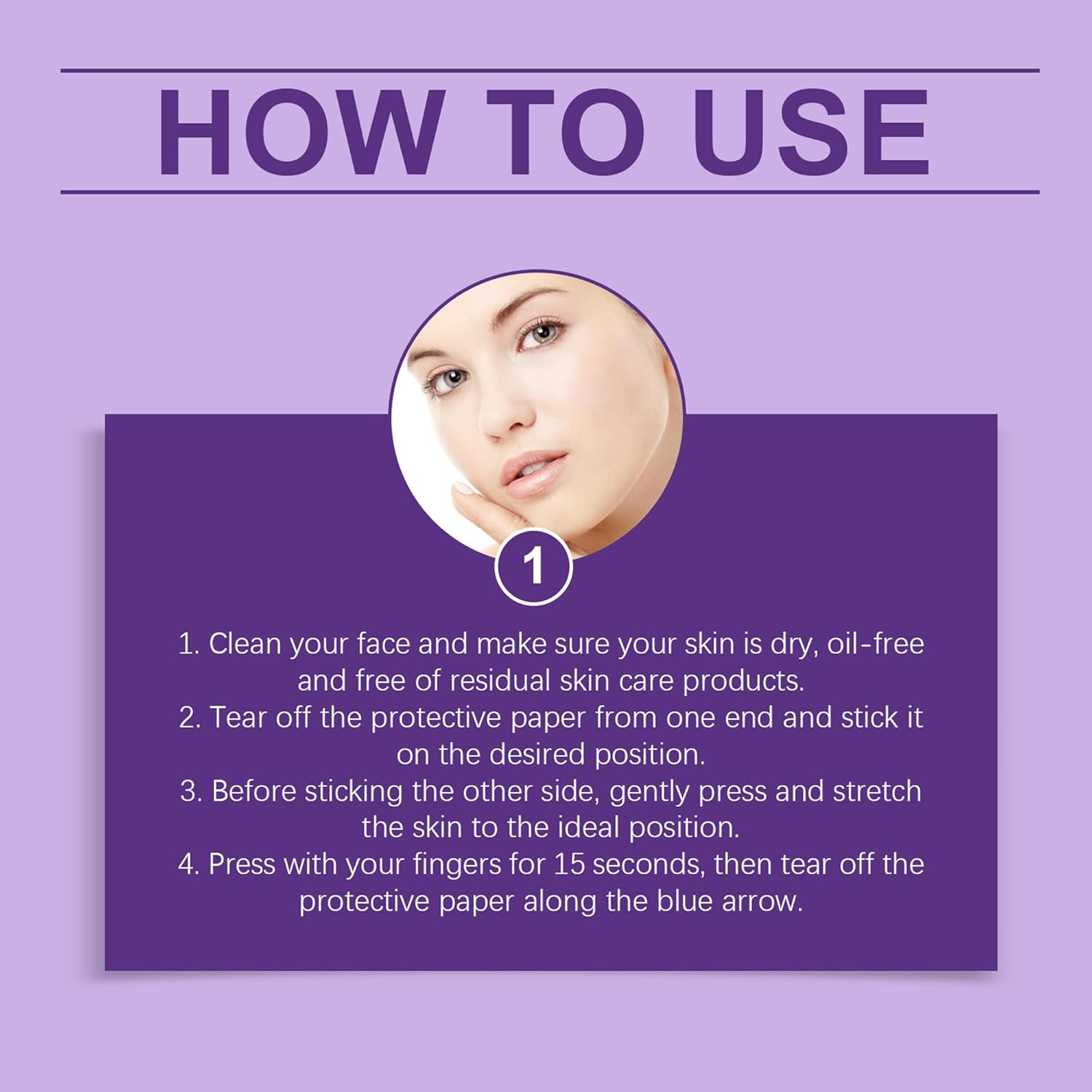 120PCS Face Lift Tape, Invisible Neck Tape Lifting, Instant Lifting for Eyes/Double Chin, Reduces Wrinkles, Perfect for Photoshoot & Daily Use image number 4