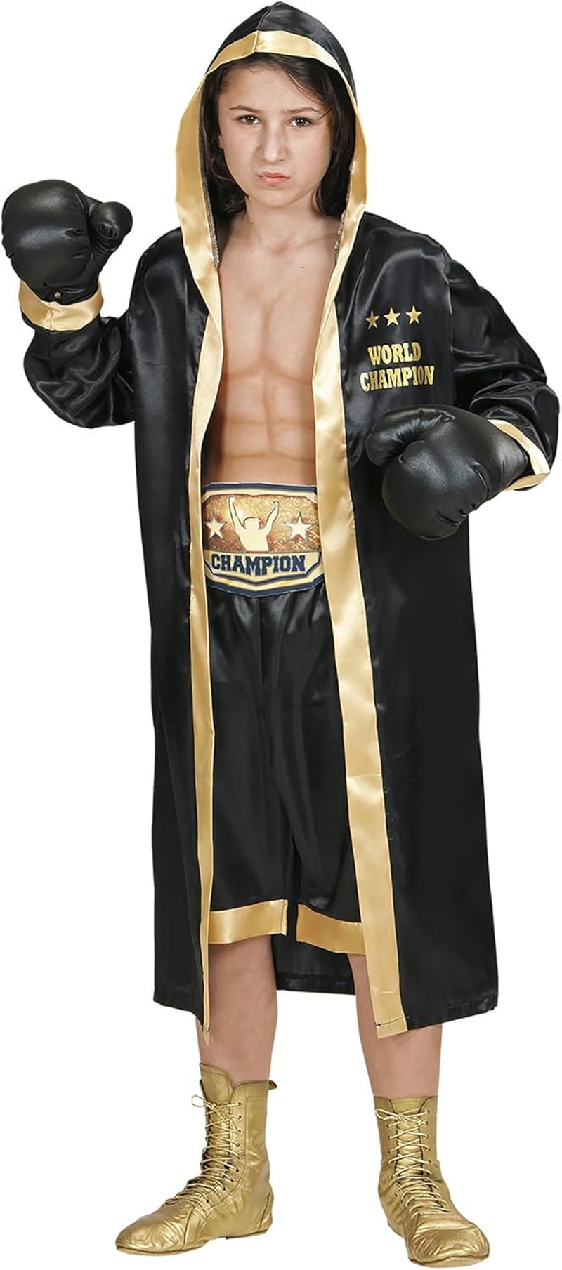 Widmann 11011294 Children'S Boxer World Champion Costume, Multicoloured, 140 (EU) image number 4