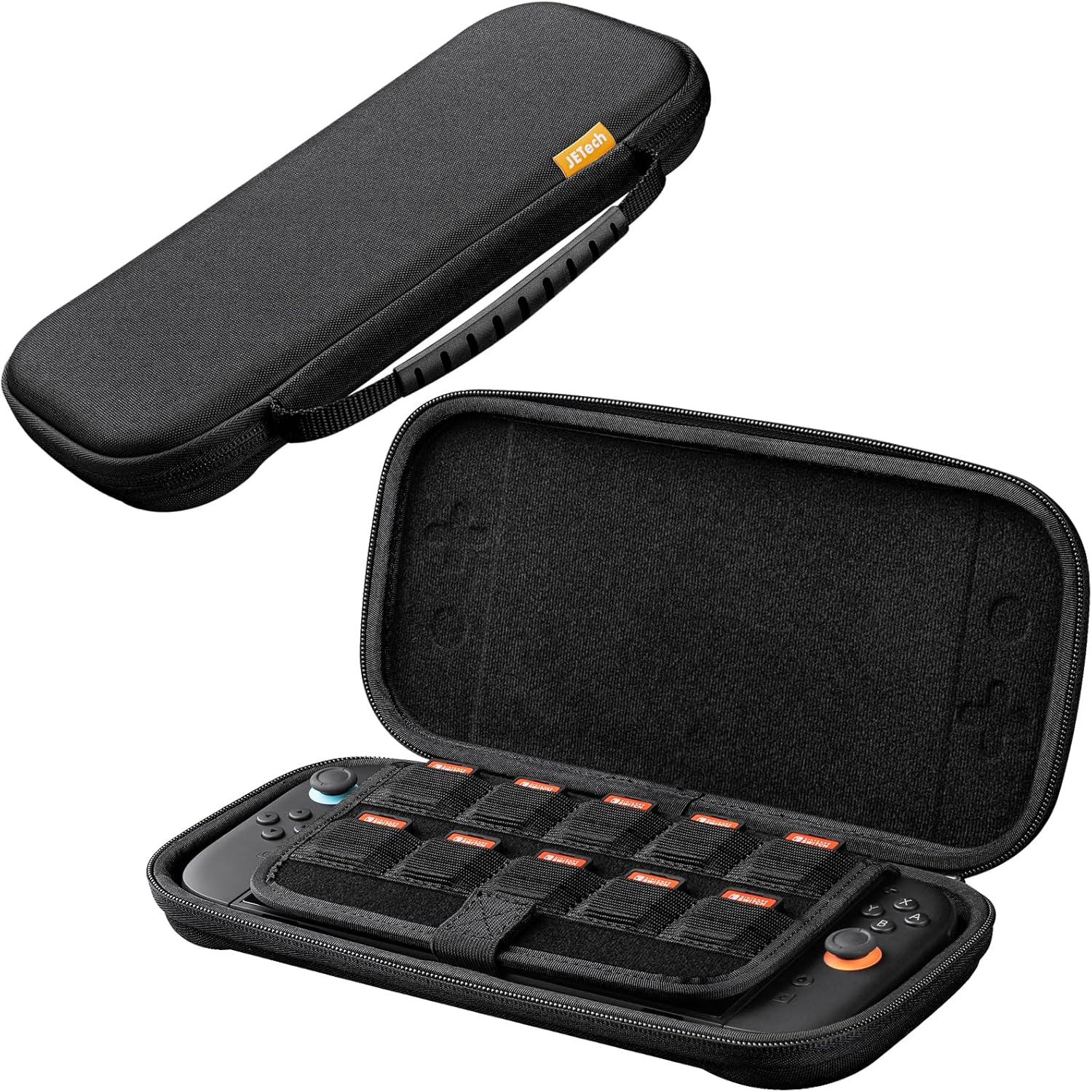 Jetech Slim Carrying Case for Nintendo Switch 2 (2025) 7.9 Inch, Hard Shell Portable Travel Bag with 10 Game Card Slots, Lightweight Anti-Scratch Protection (Black) image number 1