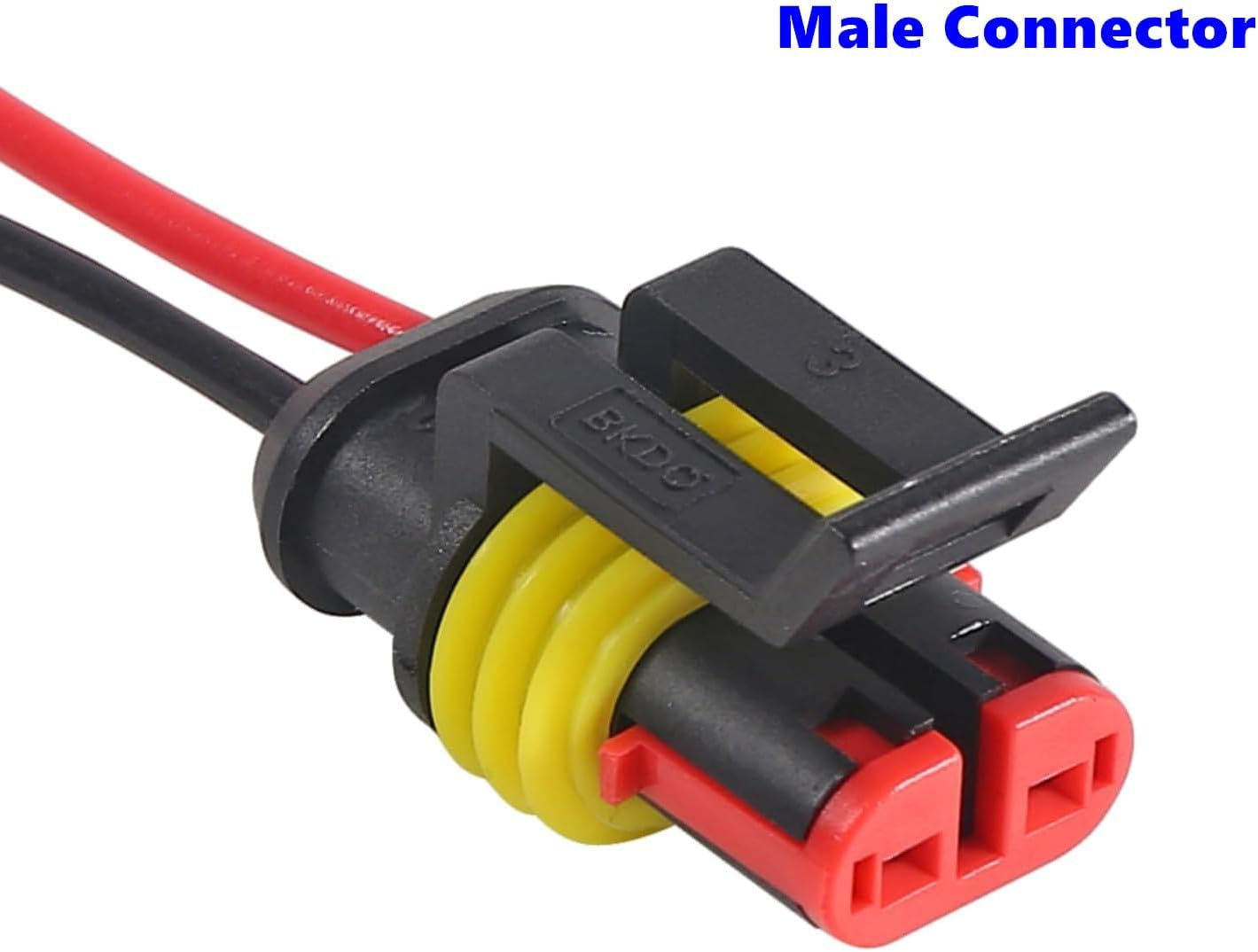10 Pack 2 Pin Wire Connector,Male and Female Waterproof Connector, Waterproof Wire, Universal for Car Truck, Boat and Other Wire Connection image number 3