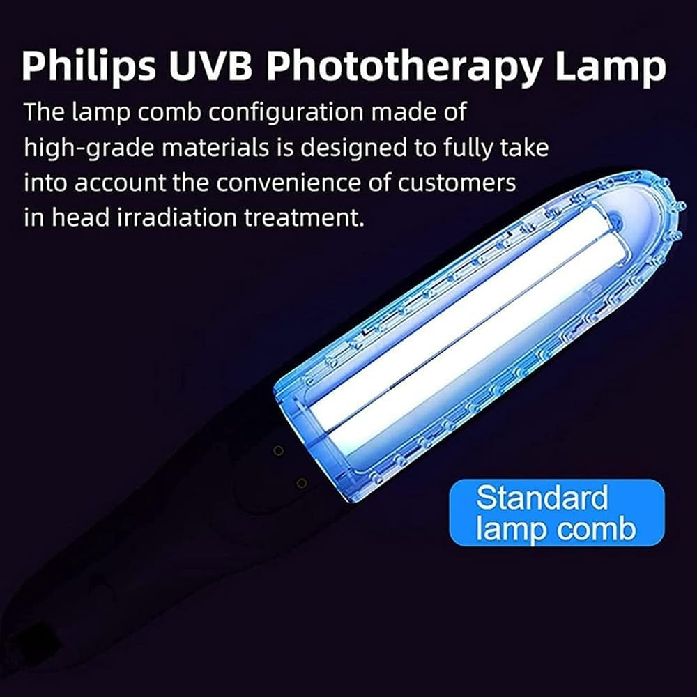 Ultraviolet Phototherapy Lamp,Uvb Light Therapy Home UV Phototherapy LCD Display Intelligent Controller Home Use Uvb Therapy Lamp for Skin,Body & Scalp,Include Goggle image number 1