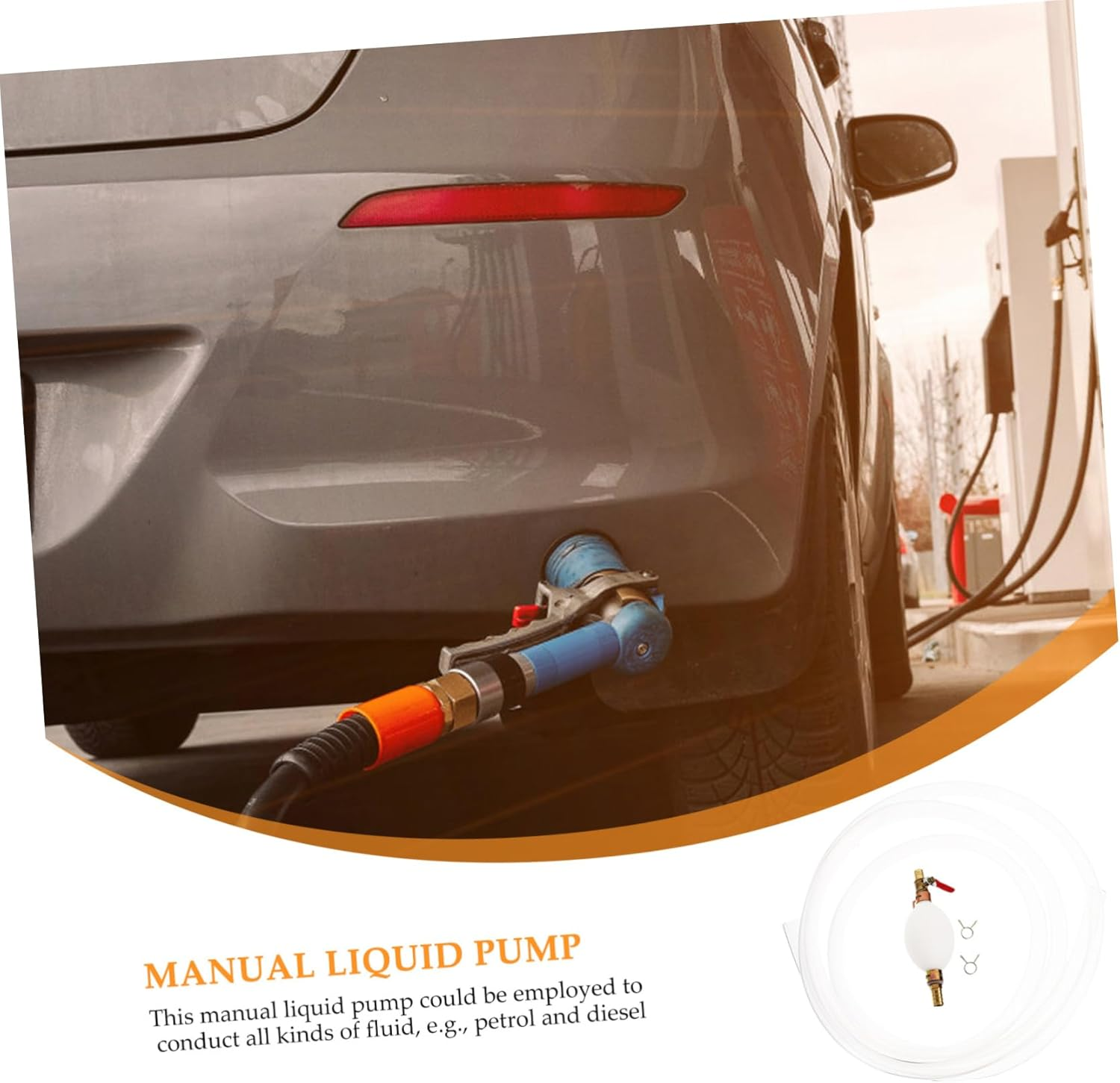 Manual Diesel Pump with Hose Portable Gasoline Conductor for Fluid Transfer Essential Tool for Truck Drivers and Workshops Durable Design for Long-Term Use