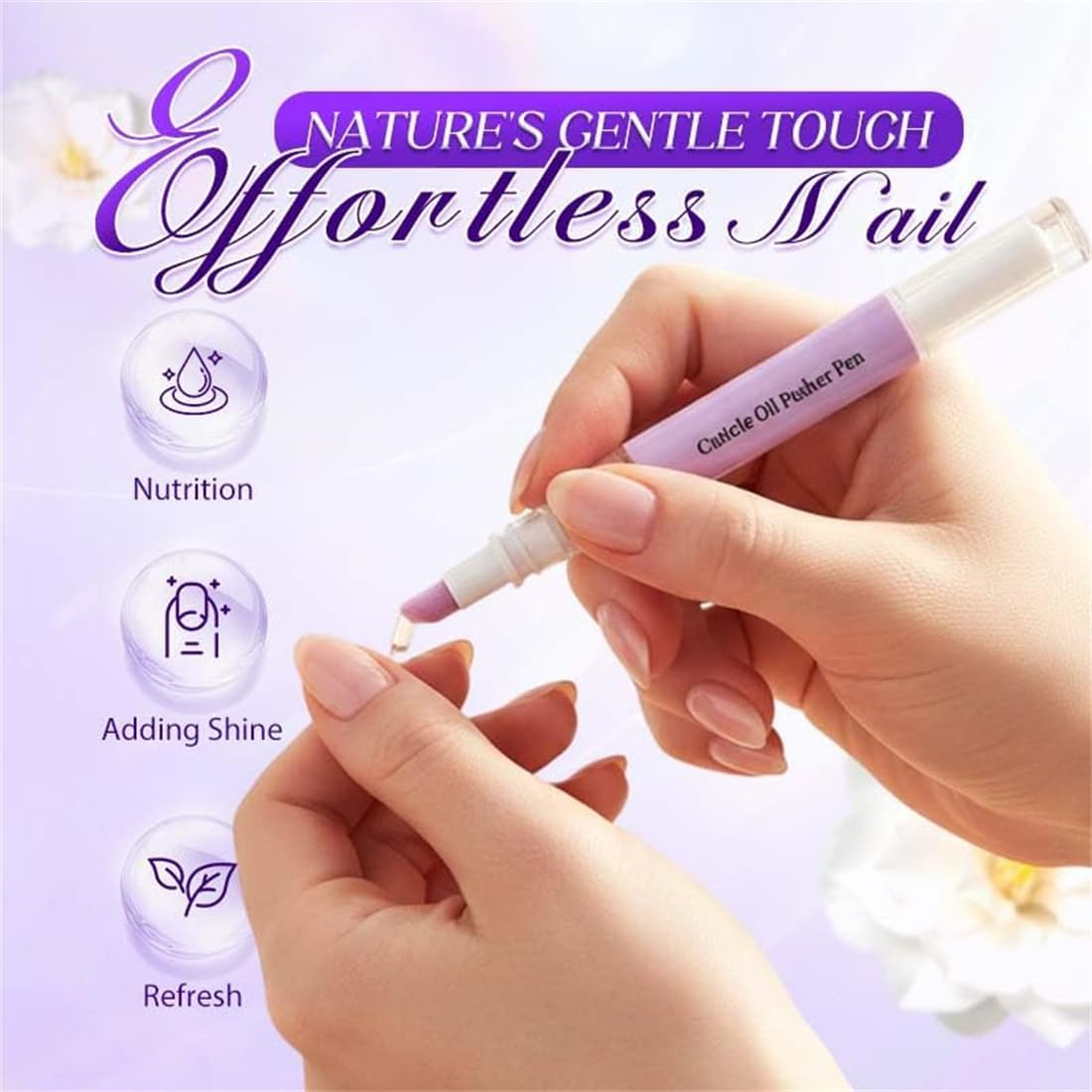 2-In-1 Cuticle Oil Pusher Pen, 2026 New Ceramic Cuticle Pusher & Oil Pen, Nail Care Tool for Dry Damaged Nails Hangnails Moisturiz Polish Brighten (3Pcs) image number 3