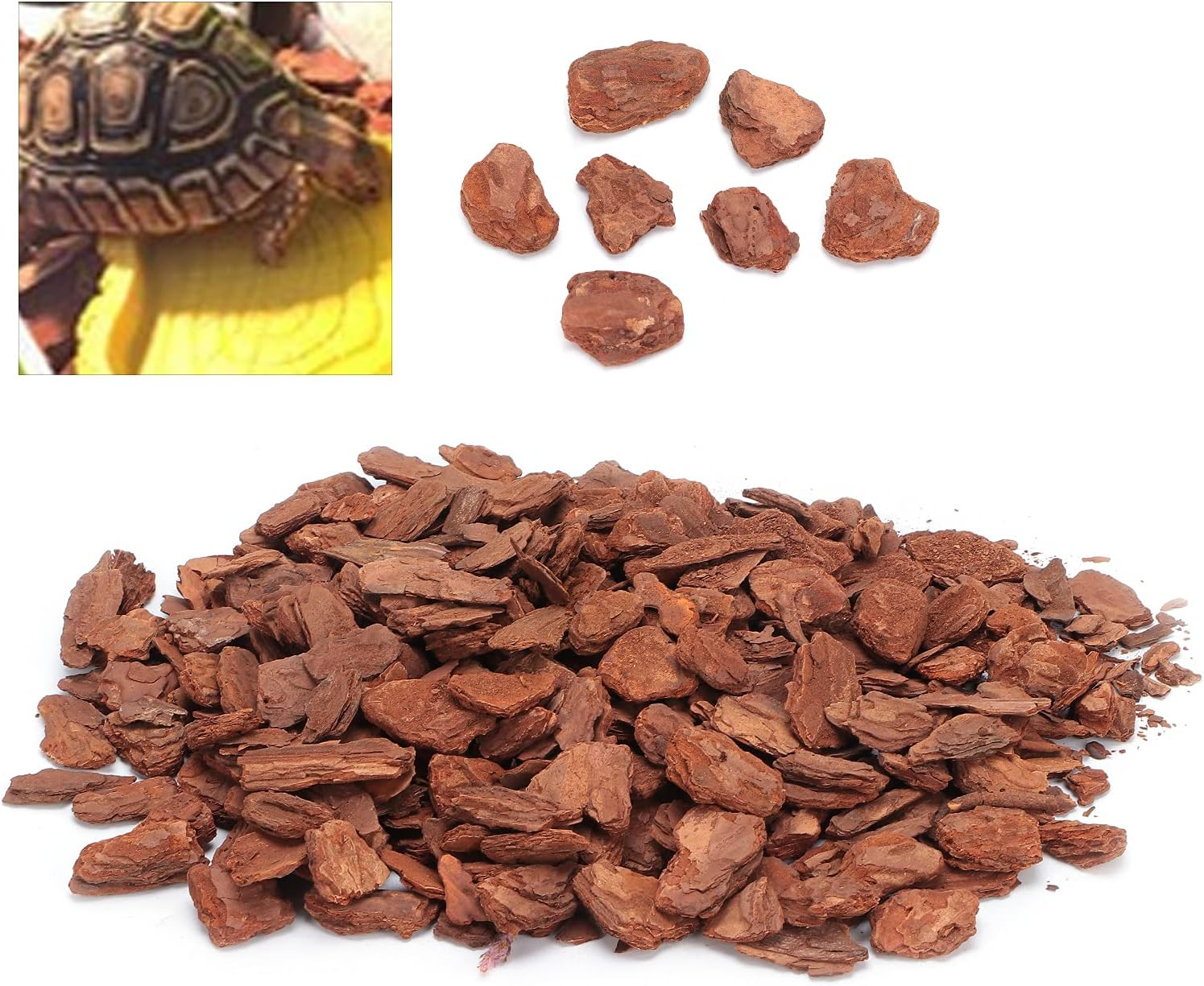 Bark Bedding, All Pine Bark Turtle Bedding Safe for Gardening for Reptile Life image number 2