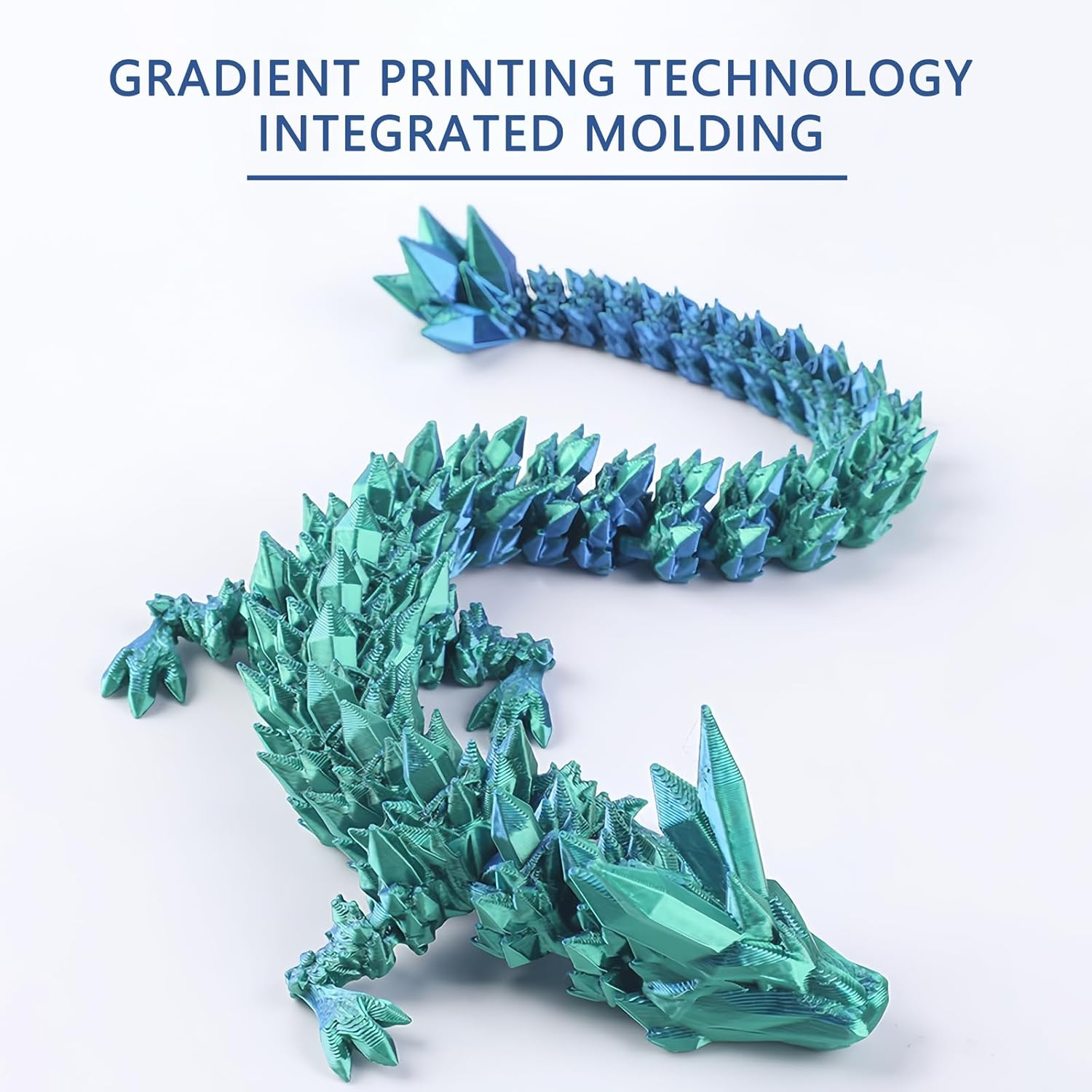 3D Printed Green Dragon Egg, Articulated Dragon Fidget Toys for Adults,Easter Toys(Emerald Green) image number 2