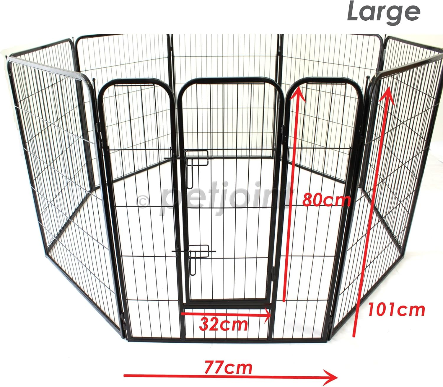 Heavy Duty Pet Dog Playpen Puppy Exercise Play Pen Fence Enclosure Gate 8 Panels Heavy-Duty Crate Cage (Large 100Cm) image number 1