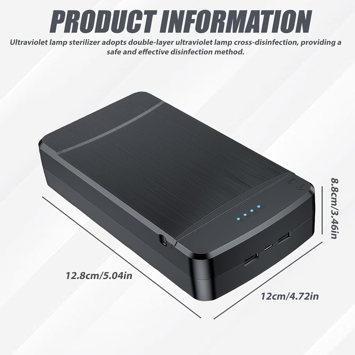 Professional Nail Art Steriliser Box: WIYETY UV Lamp Steriliser, Professional UV Disinfectant Device with Quiet Operation Suitable for Nail Tools and Nail Salons (Black) image number 3